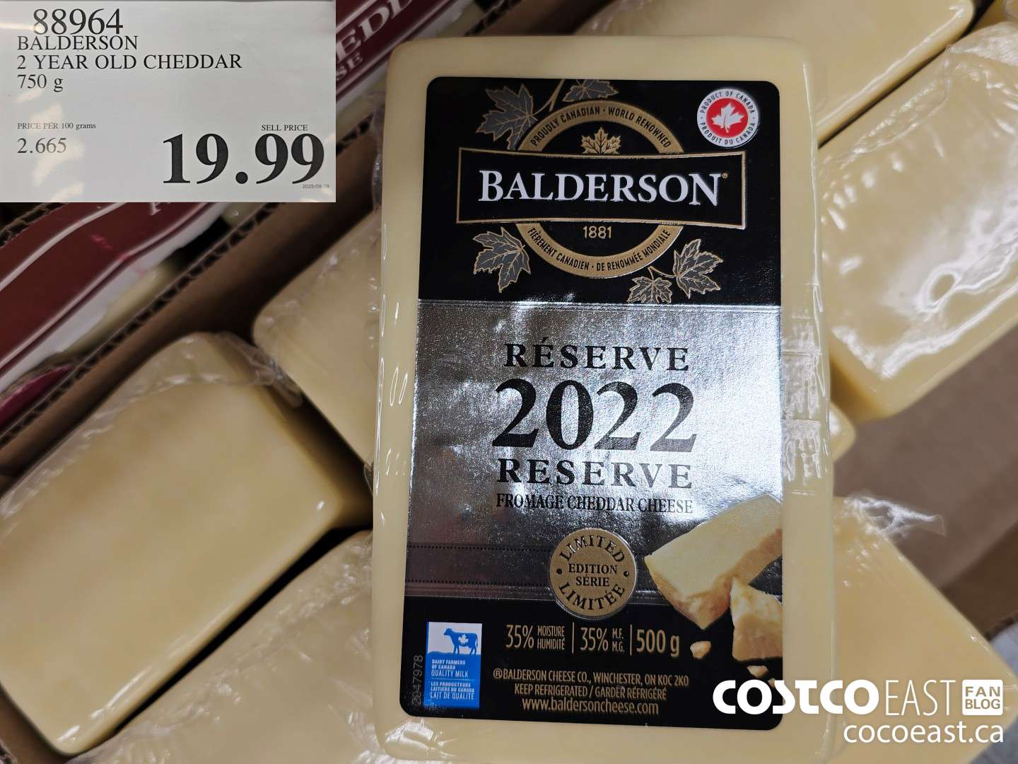 88964 BALDERSON 2 YEAR OLD CHEDDAR 750 g $19.99