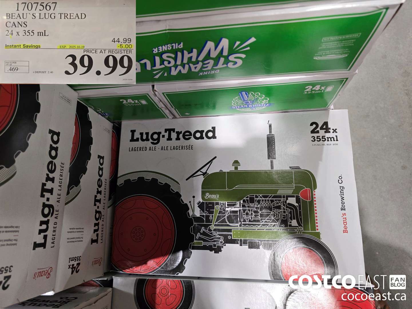 1707567 BEAU'S LUG TREAD CANS 24 x 355 mL ($5.00 INSTANT SAVINGS EXPIRES ON 2025-10-19) $39.99