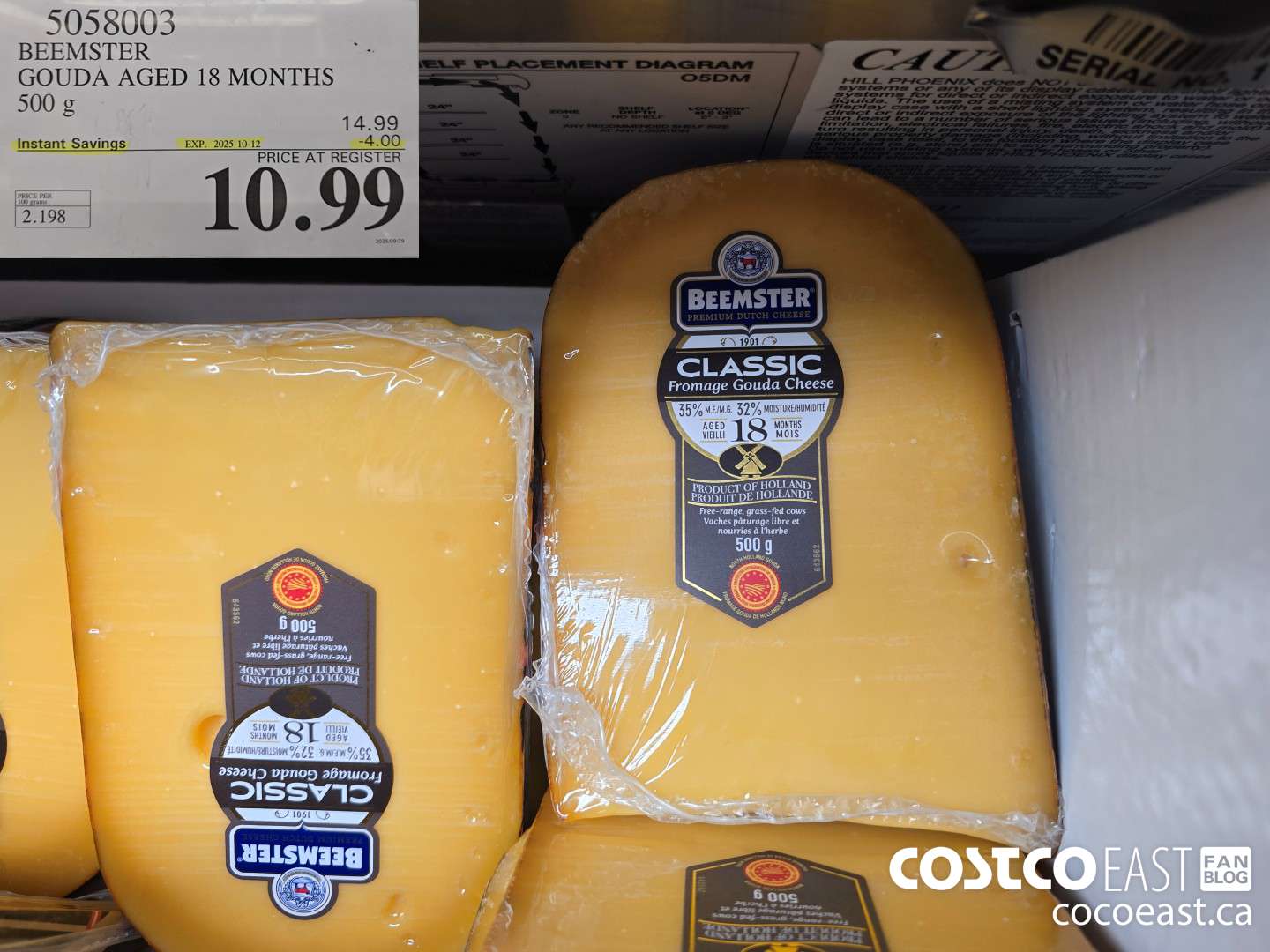 5058003 BEEMSTER AGED GOUDA 18 MONTHS 500G ($4.00 INSTANT SAVINGS EXPIRES ON 2025-10-12) $10.99