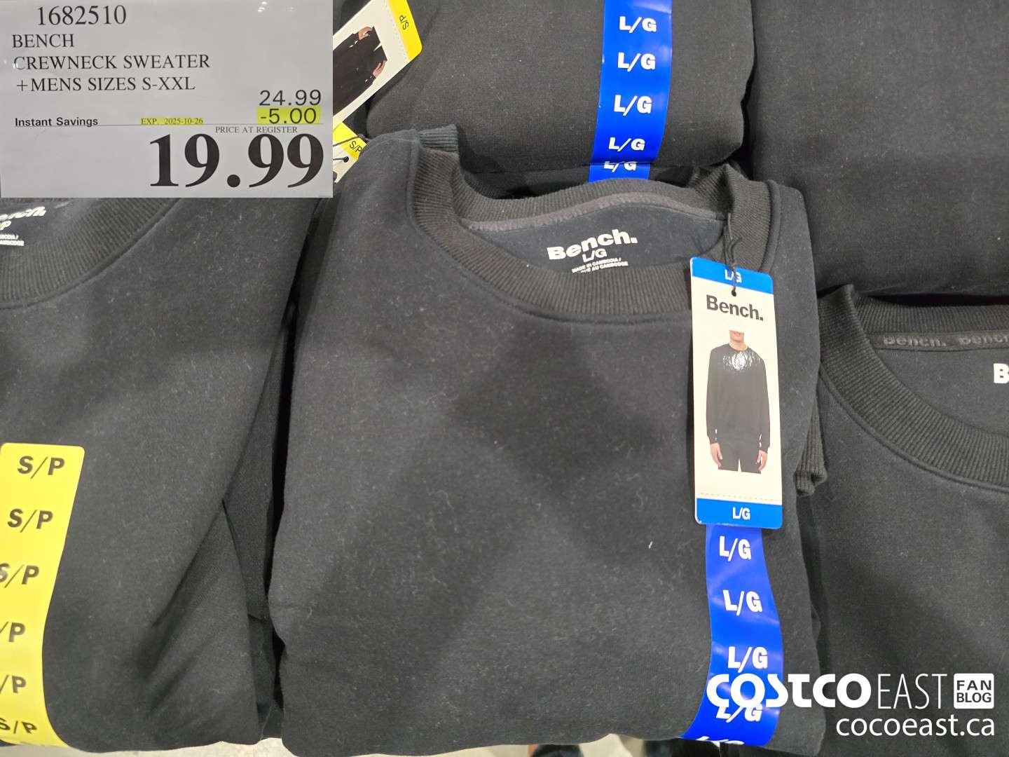 1682510 BENCH CREWNECK SWEATER + MENS SIZES S-XXL ($5.00 INSTANT SAVINGS EXPIRES ON 2025-10-26) $19.99