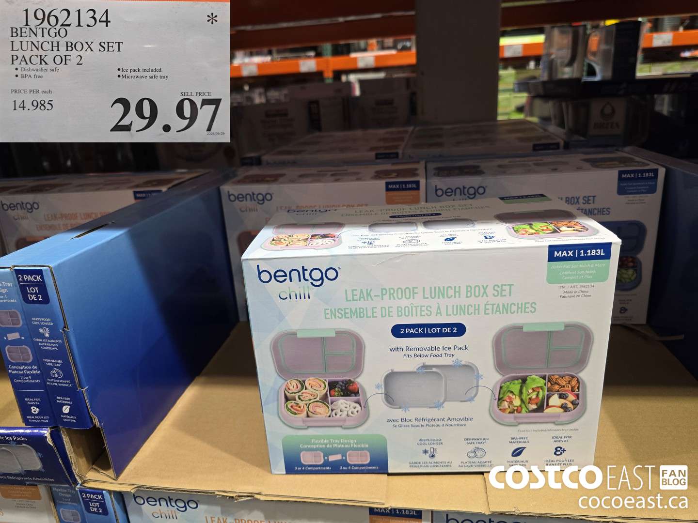 1962134 BENTGO LUNCH BOX SET PACK OF 2 $29.97