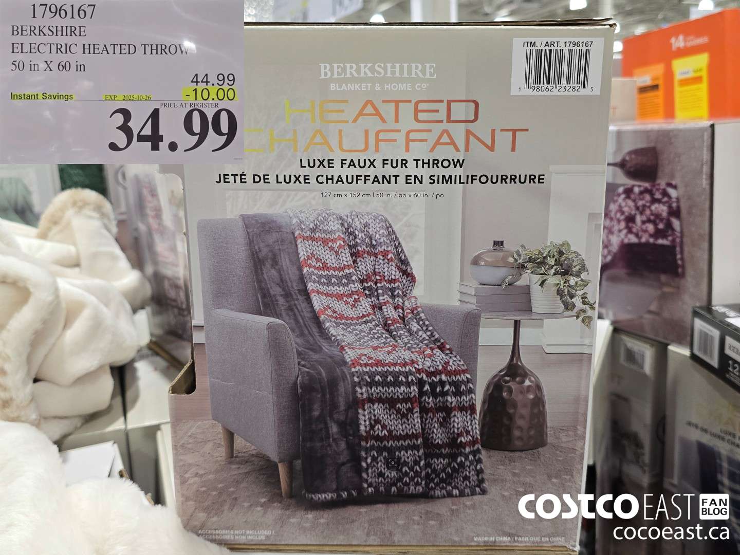 1796167 BERKSHIRE ELECTRIC HEATED THROW 50 IN X 60 IN ($10.00 INSTANT SAVINGS EXPIRES ON 2025-10-26) $34.99