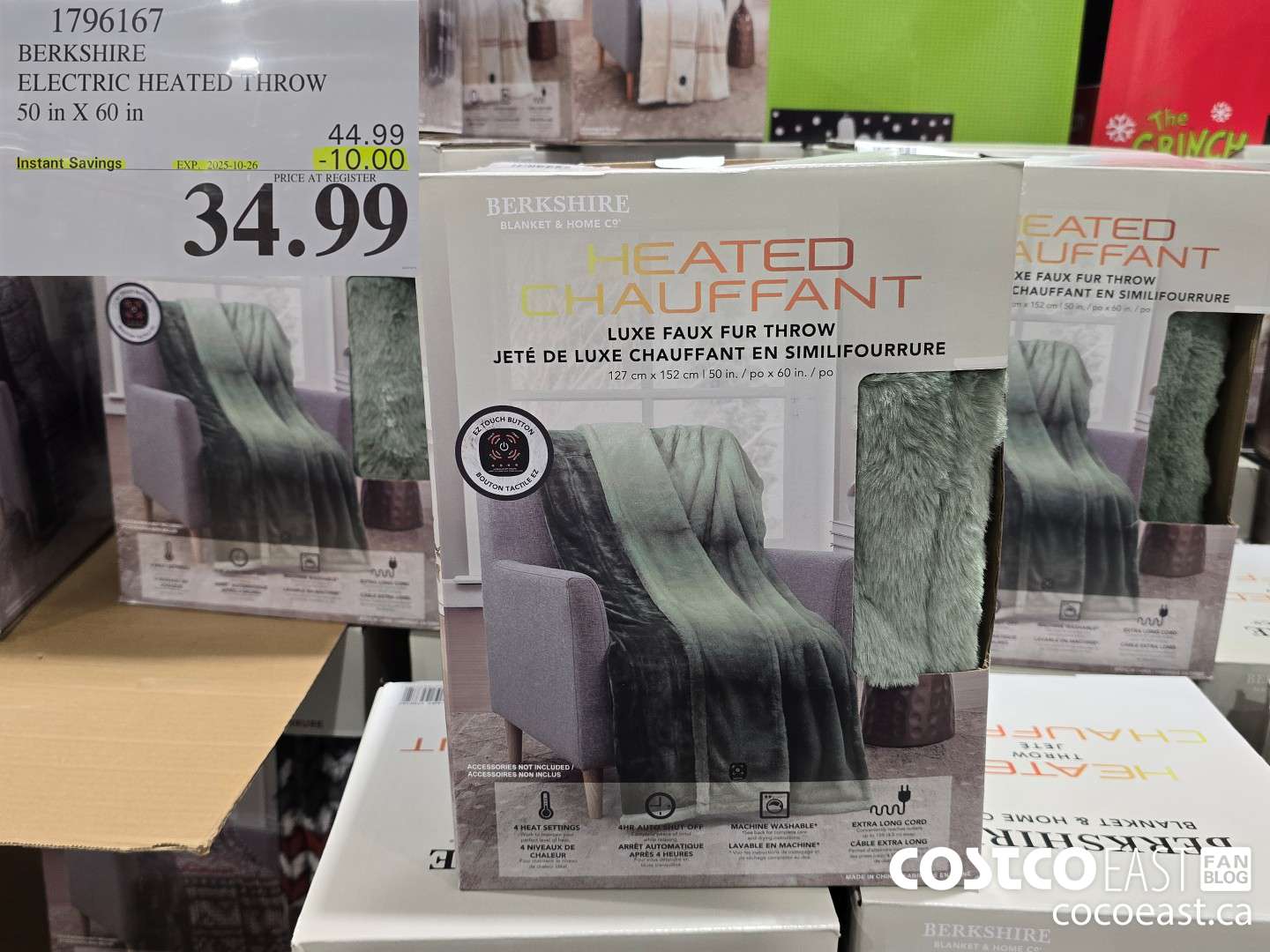 1796167 BERKSHIRE ELECTRIC HEATED THROW 50 IN X 60 IN ($10.00 INSTANT SAVINGS EXPIRES ON 2025-10-26) $34.99