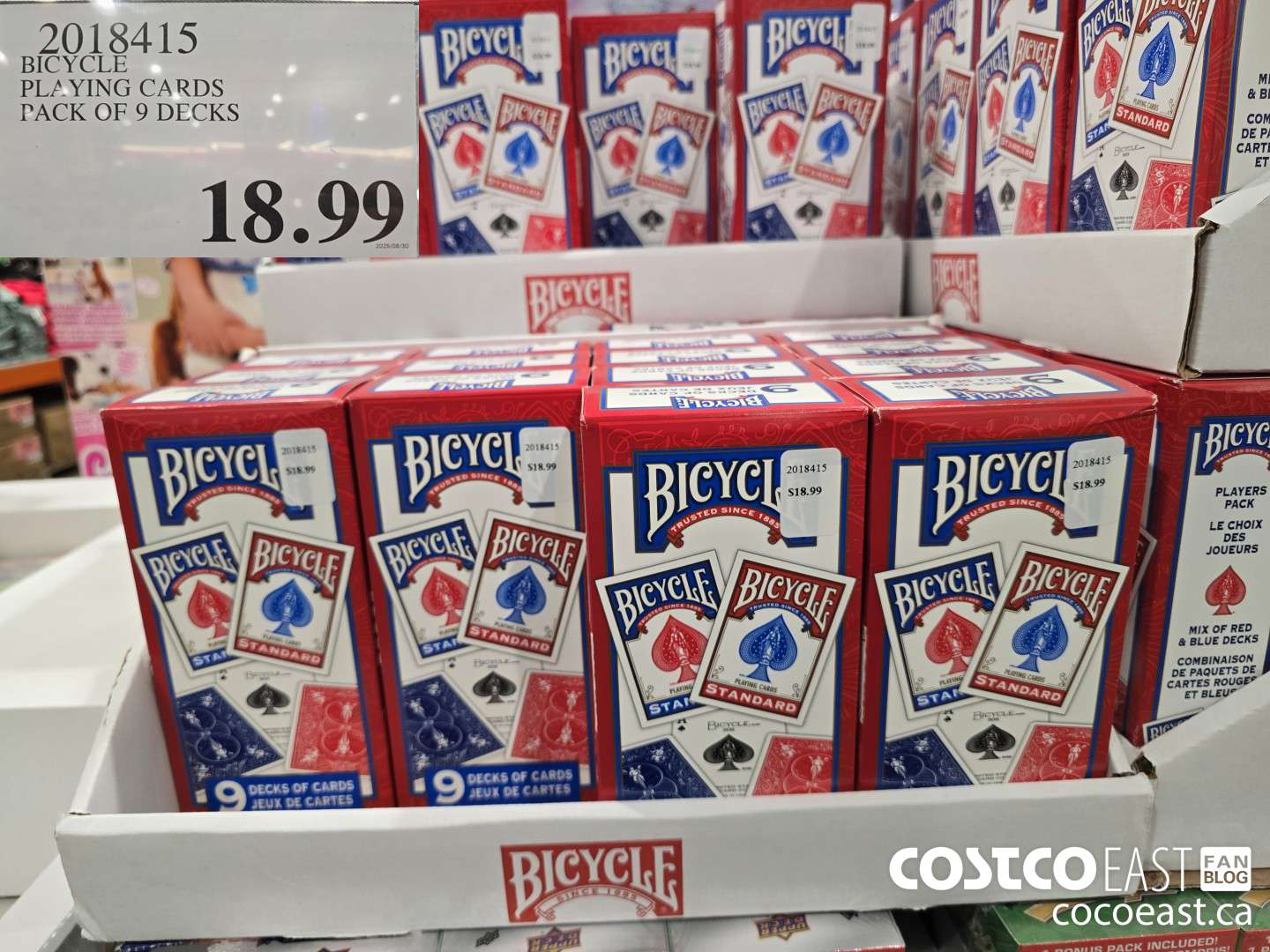 2018415 BICYCLE PLAYING CARDS PACK OF 9 DECKS $18.99