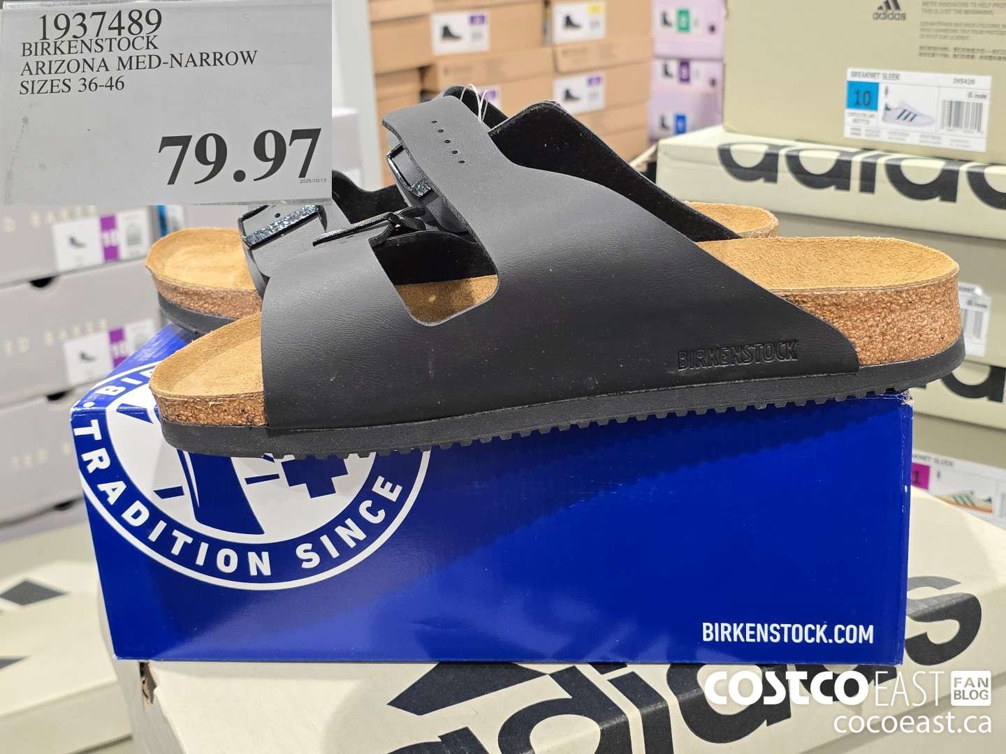 1937489 BIRKENSTOCK ARIZONA MED-NARROW SIZES 36-46 $79.97