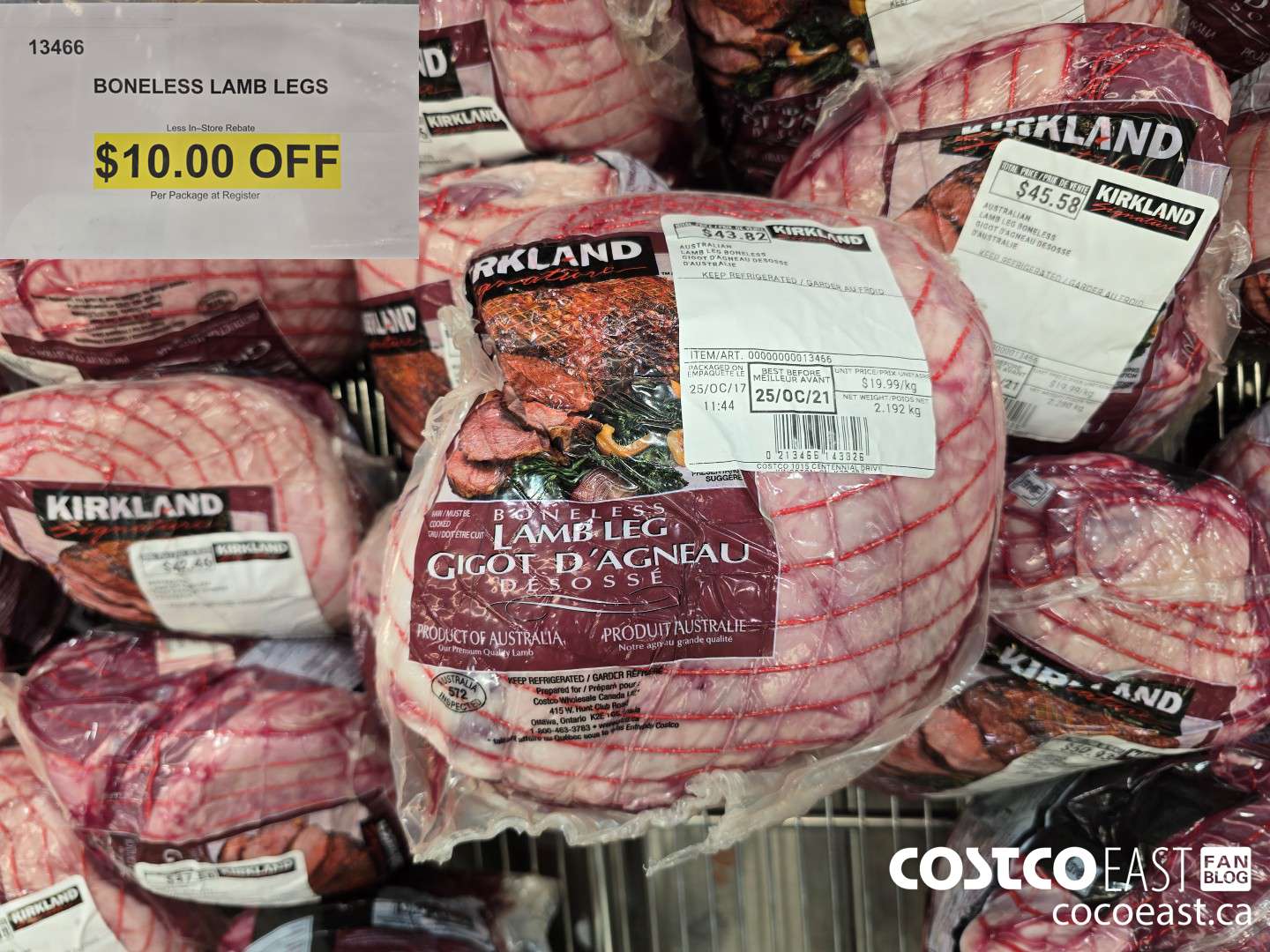 13466 BONELESS LAMB LEGS $10.00