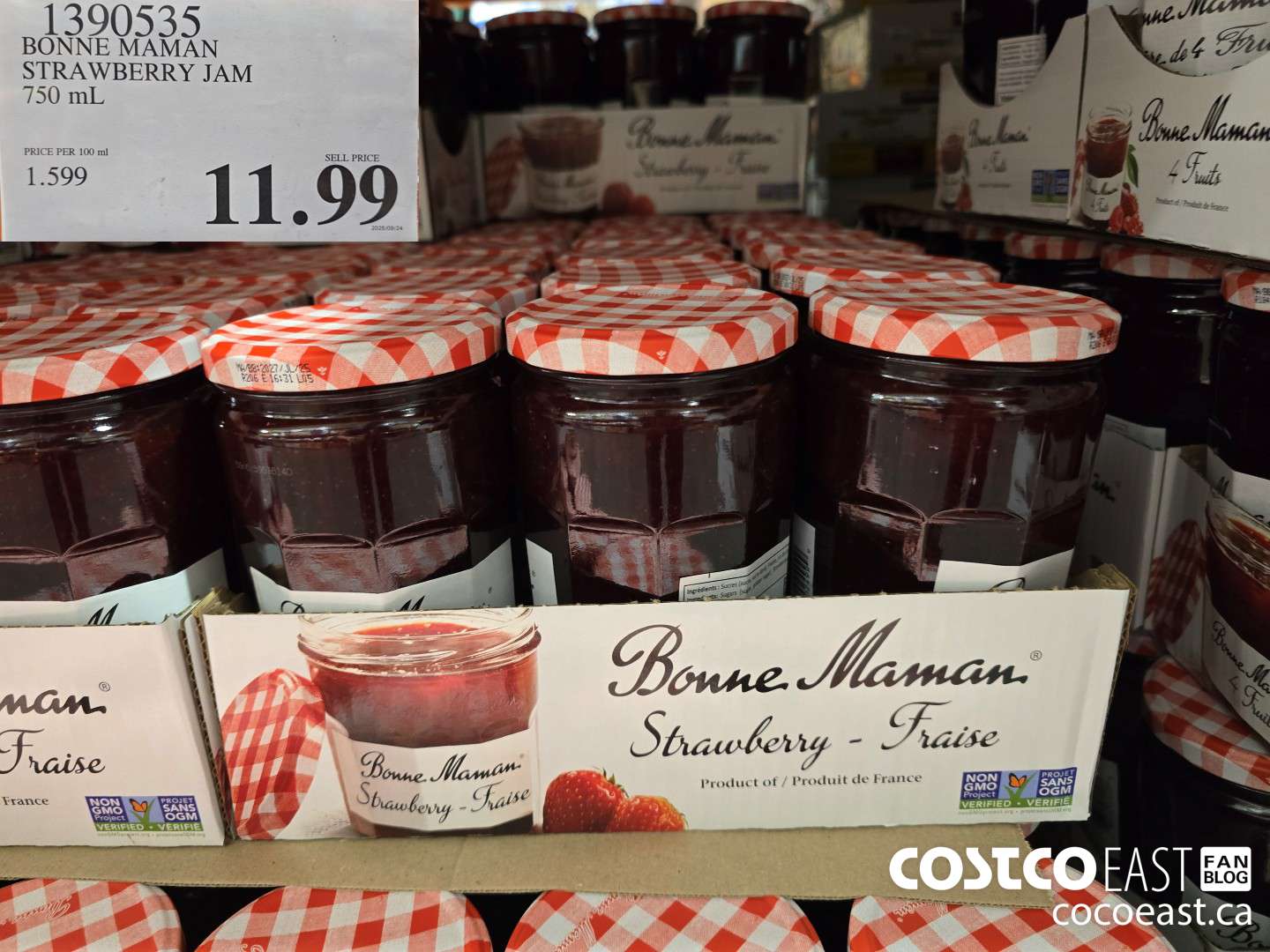 1390535 BONNE MAMAN STRAWBERRY JAM 750 mL $11.99
