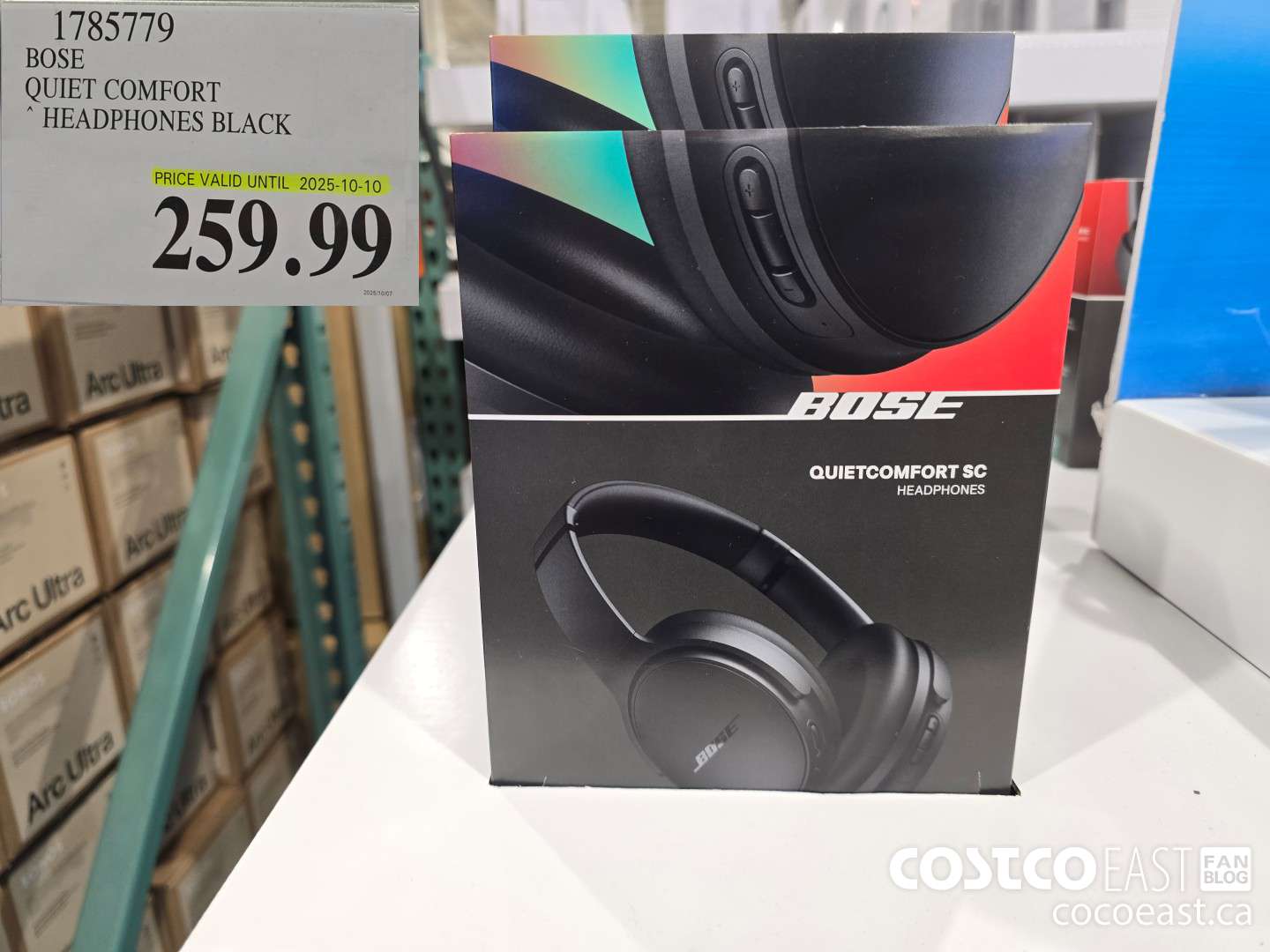 1785779 BOSE QUIET COMFORT HEADPHONES BLACK $259.99