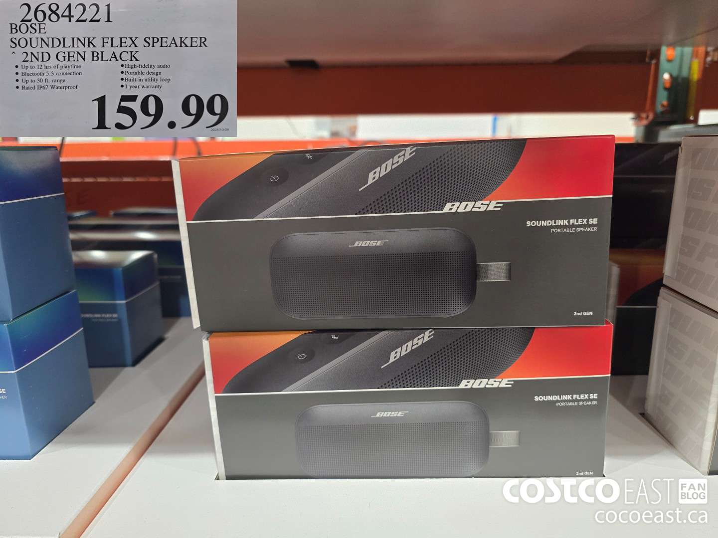 2684221 BOSE SOUNDLINK FLEX SPEAKER 2ND GEN BLACK $159.99