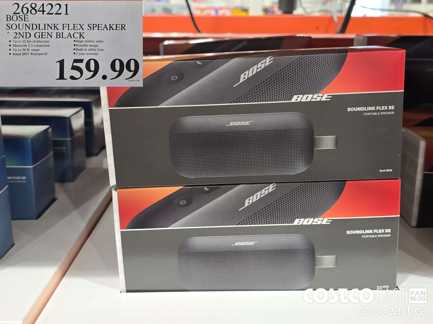 2684221 BOSE SOUNDLINK FLEX SPEAKER 2ND GEN BLACK $159.99