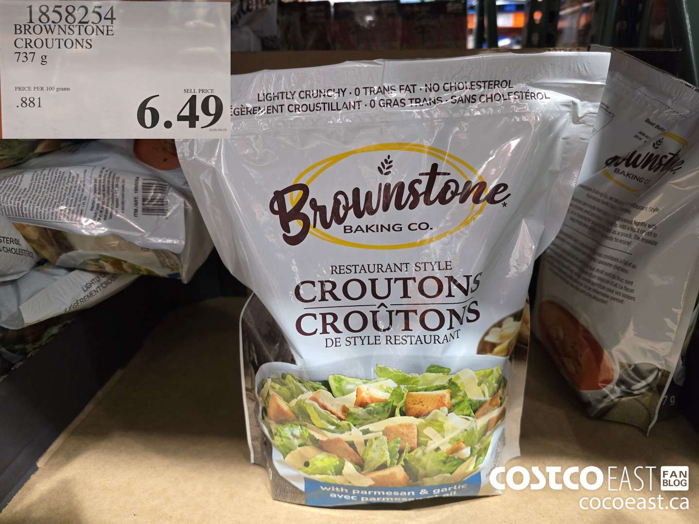 1858254 BROWNSTONE CROUTONS 737 G $6.49