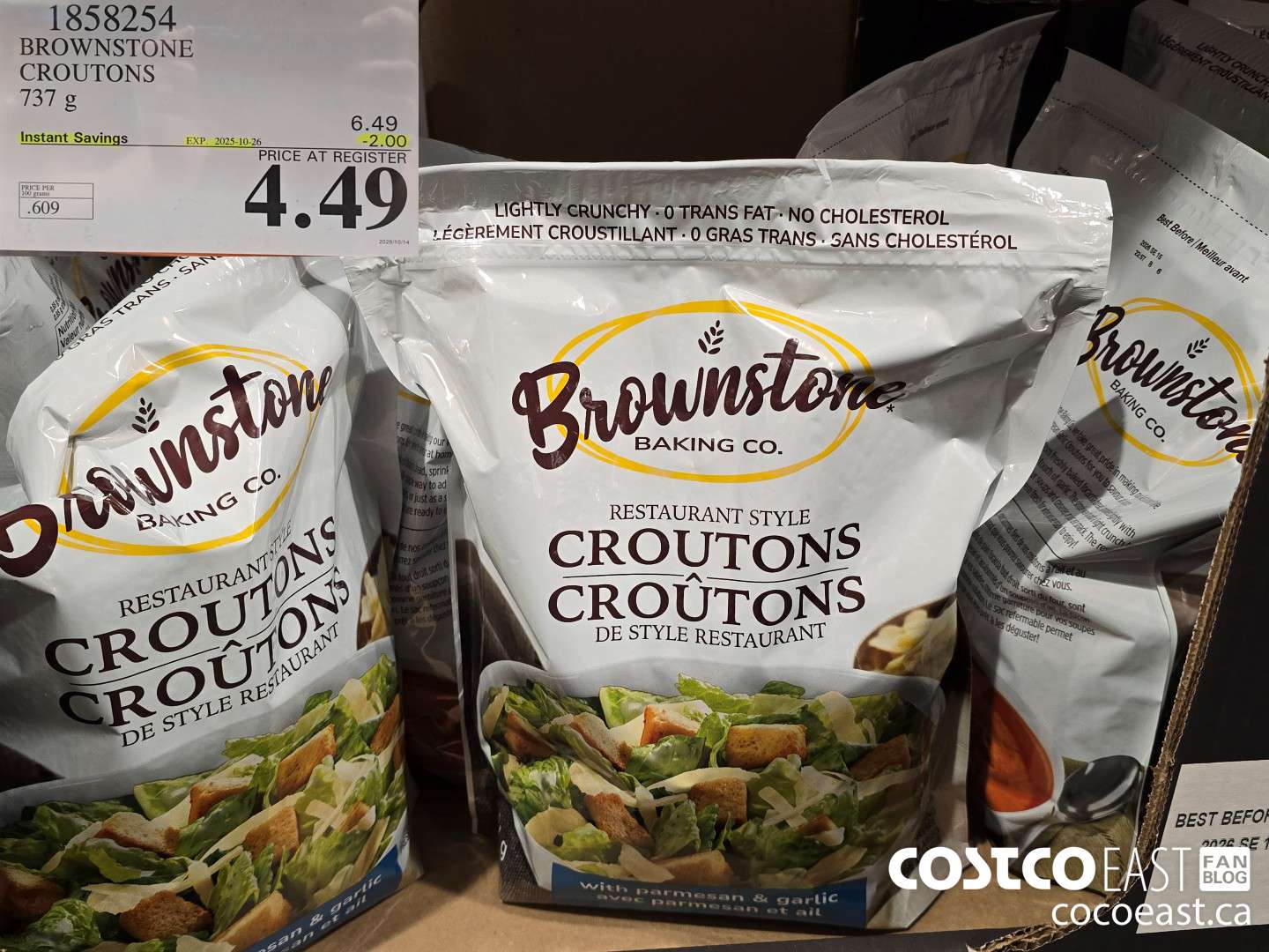 1858254 BROWNSTONE CROUTONS 737 G ($2.00 INSTANT SAVINGS EXPIRES ON 2025-10-26) $4.49