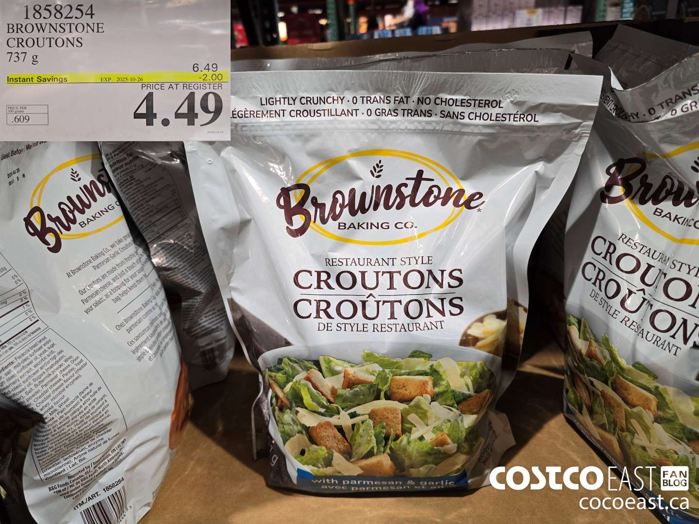 1858254 BROWNSTONE CROUTONS 737 G ($2.00 INSTANT SAVINGS EXPIRES ON 2025-10-26) $4.49