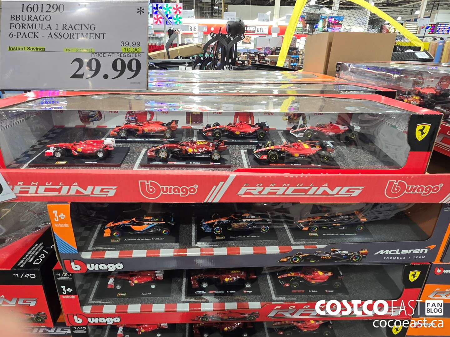 1601290 BURAGO FORMULA 1 RACING 6-PACK - ASSORTMENT ($10.00 INSTANT SAVINGS EXPIRES ON 2025-10-12) $29.99