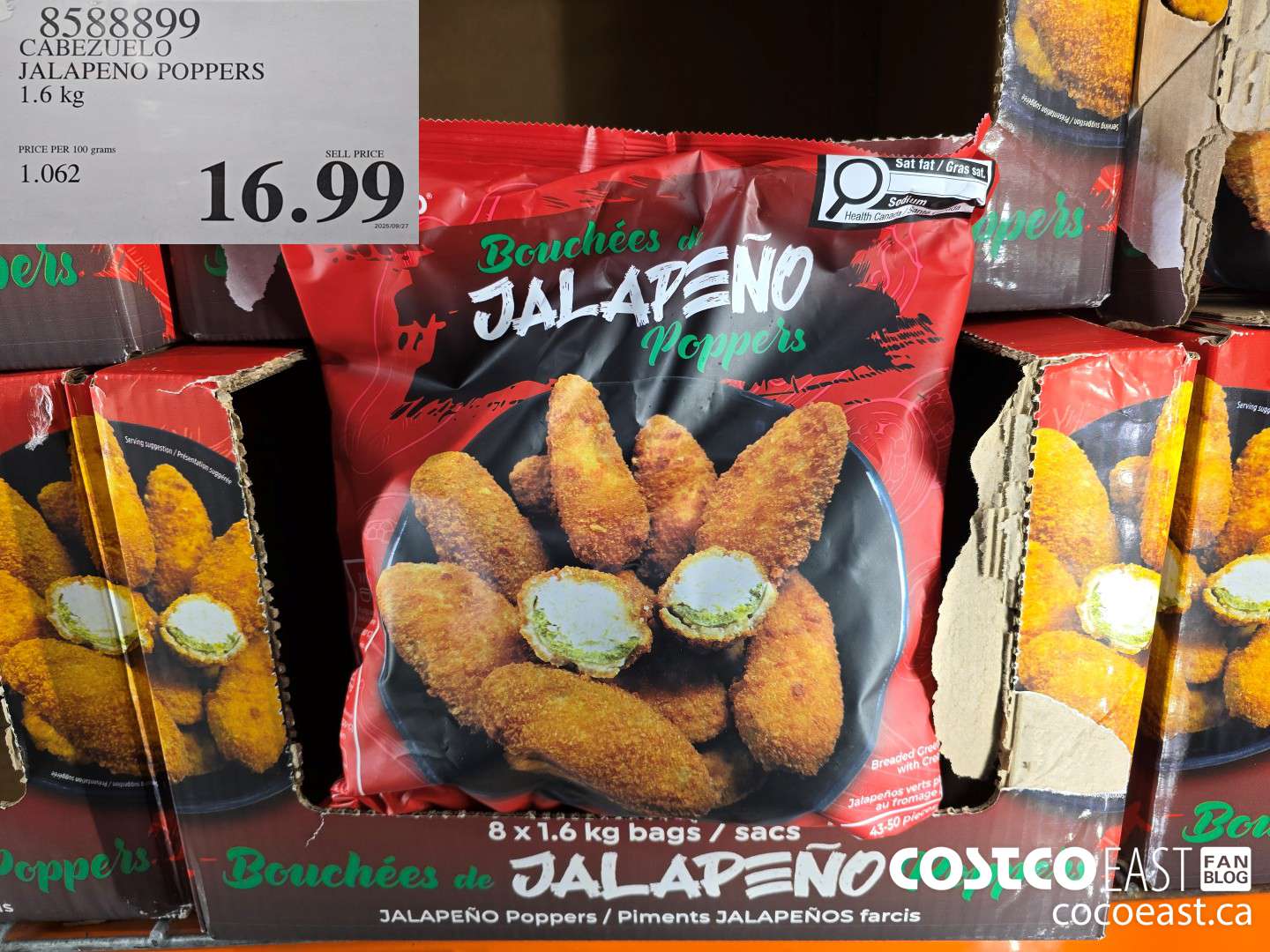 8588899 CABEZUELO JALAPENO POPPERS 1.6KG $16.99