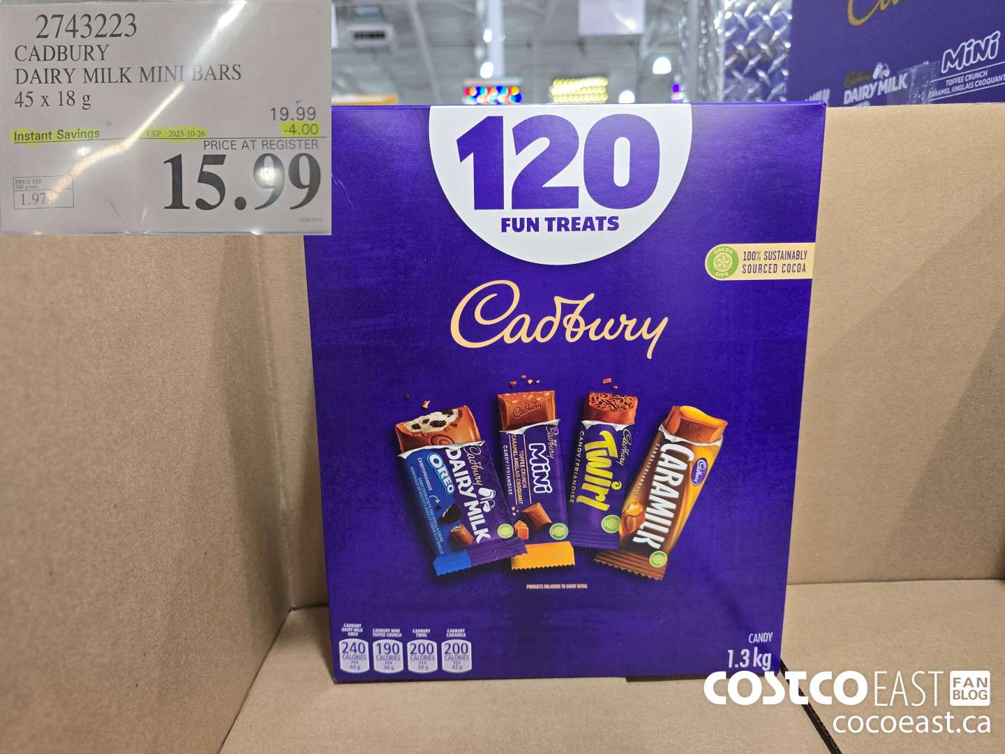 2743223 CADBURY DAIRY MILK MINI BARS 45x 18G ($4.00 INSTANT SAVINGS EXPIRES ON 2025-10-26) $15.99