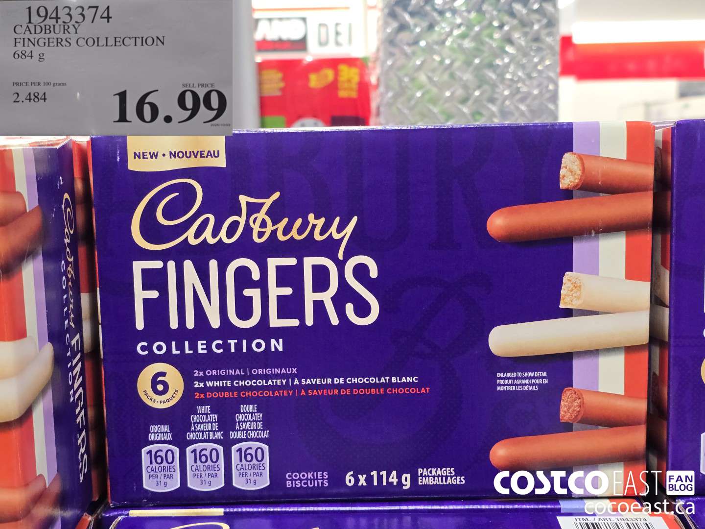 1943374 CADBURY FINGERS COLLECTION 54 g $16.99