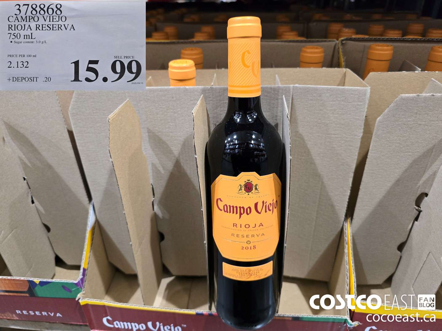 378868 CAMPO VIEJO RIOJA RESERVA 750 mL $15.99
