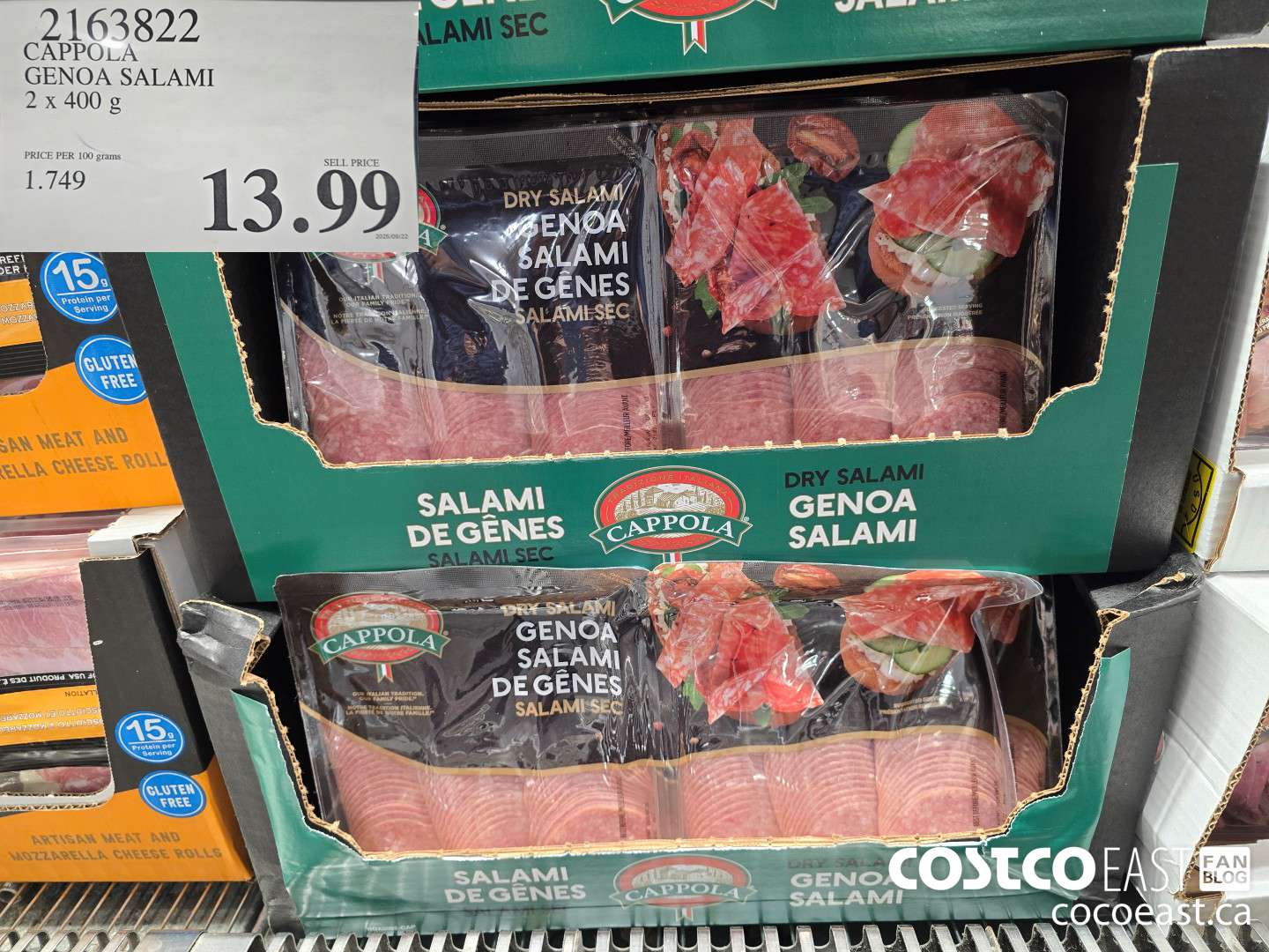 2163822 CAPPOLA GENOA SALAMI 2 x 400 g $13.99