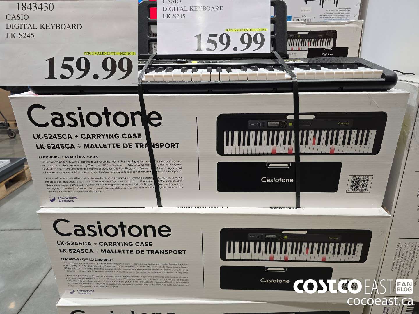 1843430 CASIO DIGITAL KEYBOARD LK-S245 $159.99