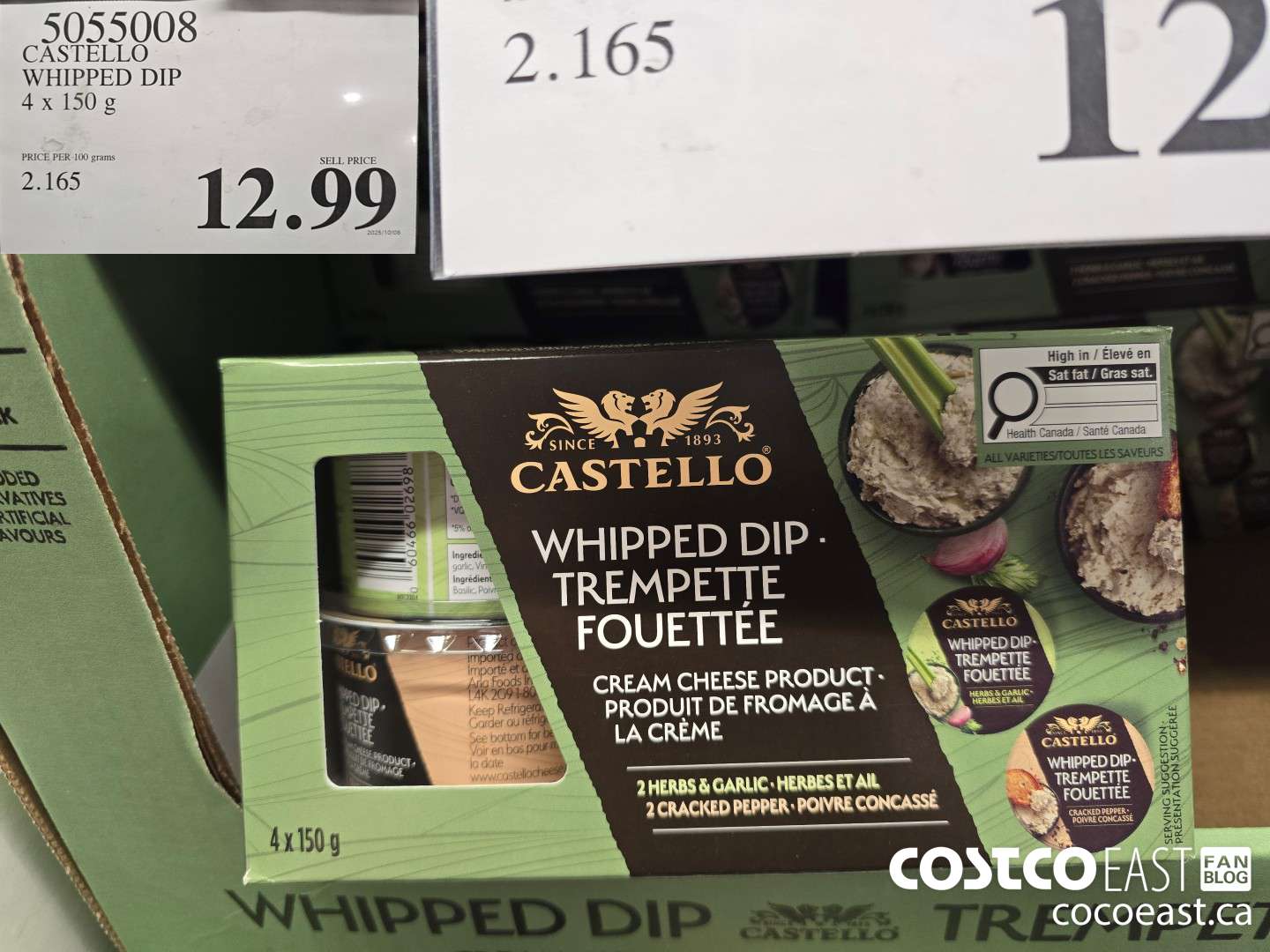 5055008 CASTELLO WHIPPED DIP 4x 150 G $12.99