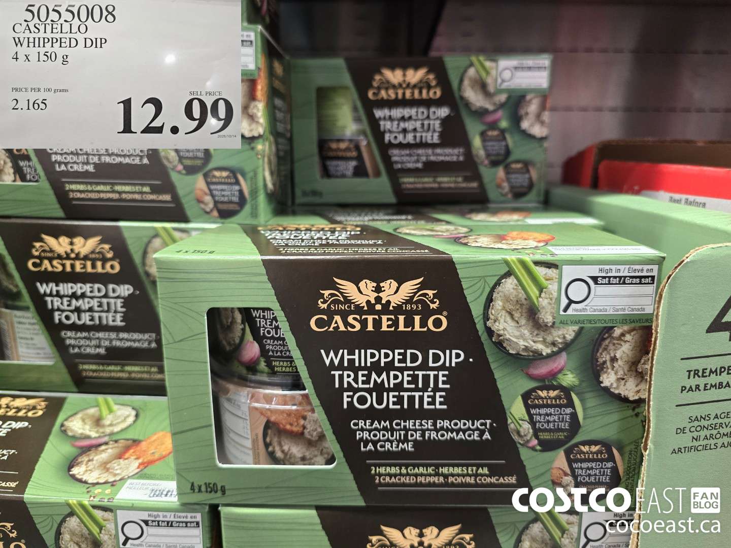 5055008 CASTELLO WHIPPED DIP 4x 150 G $12.99