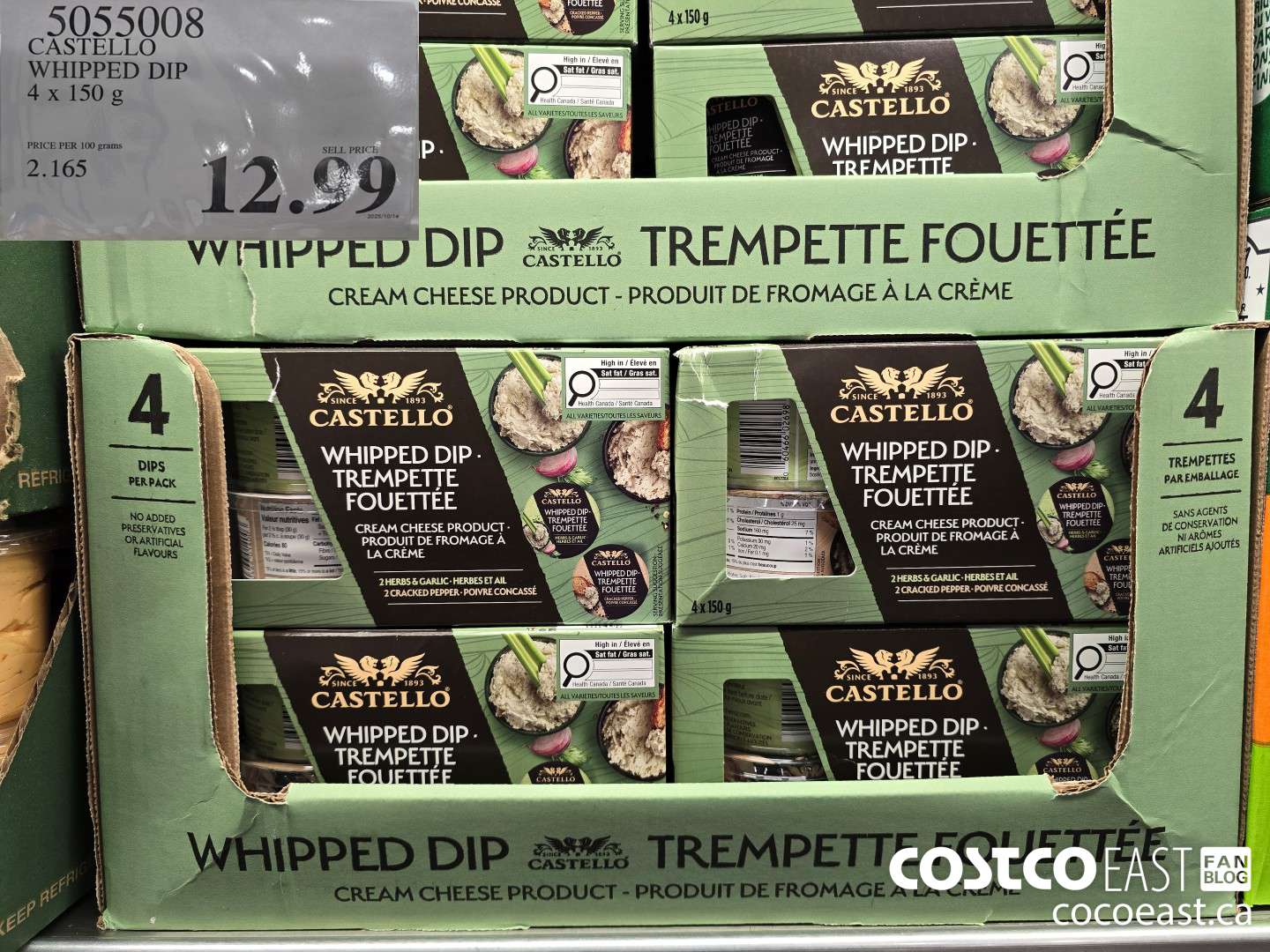 5055008 CASTELLO WHIPPED DIP 4x 150 G $12.99