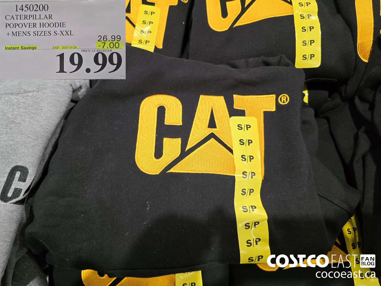 1450200 CATERPILLAR POPOVER HOODIE +MENS SIZES S-XXL ($7.00 INSTANT SAVINGS EXPIRES ON 2025-10-26) $19.99