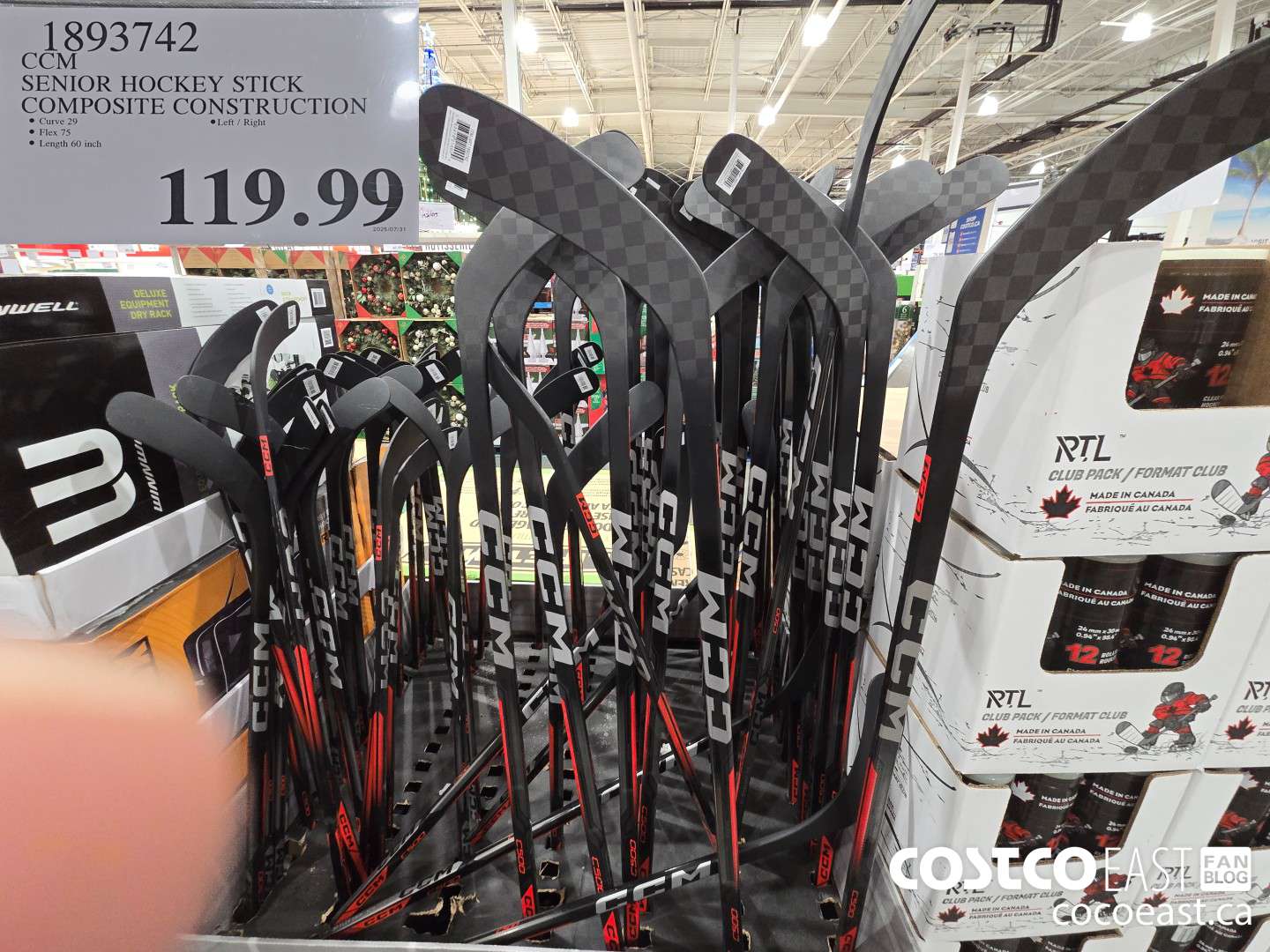 1893742 CCM SENIOR HOCKEY STICK COMPOSITE CONSTRUCTION $119.99