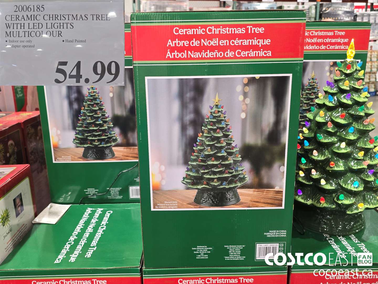 2006185 CERAMIC CHRISTMAS TREE WITH LED LIGHTS MULTICOLOUR $54.99