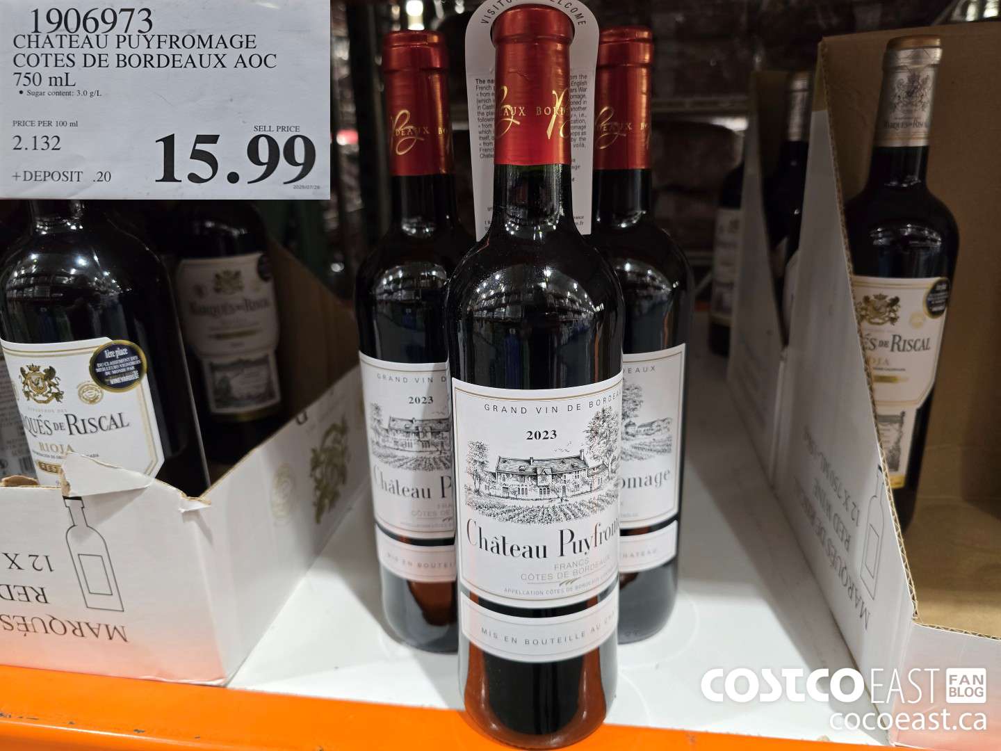 1906973 CHATEAU PUYFROMAGE COTES DE BORDEAUX AOC 750 m $15.99