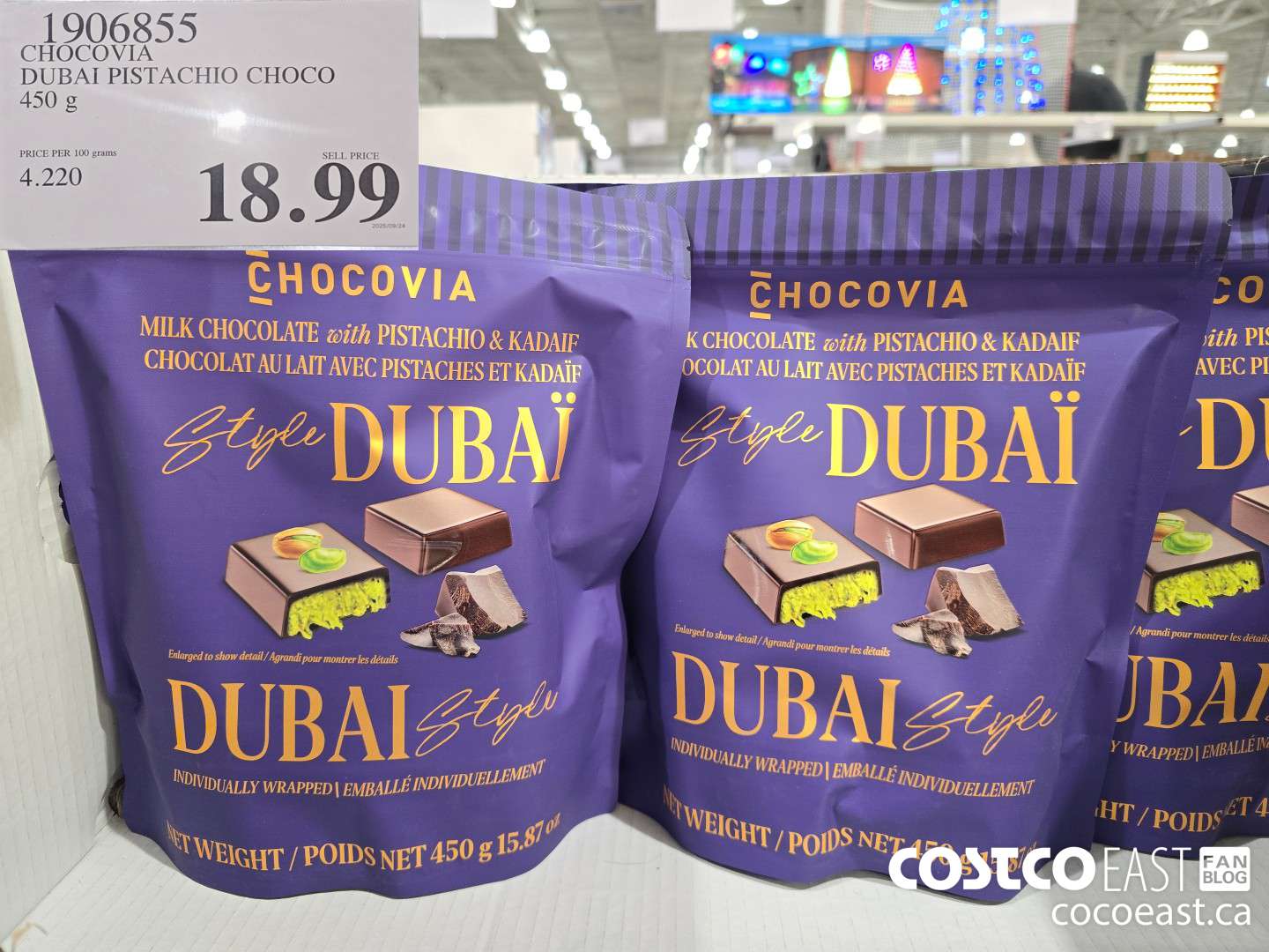 1906855 CHCCOVIA DUBAI PISTACHIO CHOCOLATE 450 g $18.99