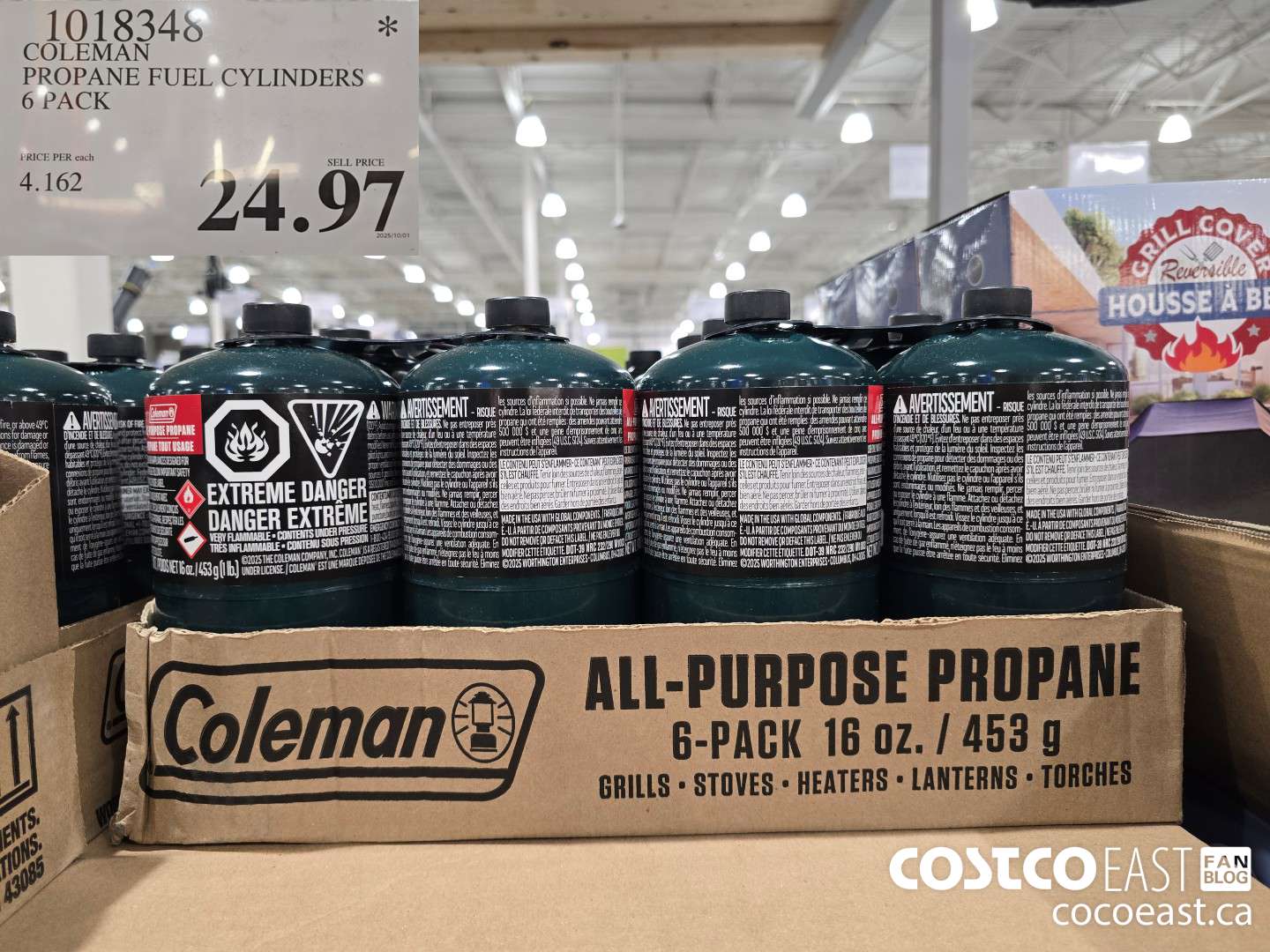 1018348 COLEMAN PROPANE FUEL CYLINDERS 6 PACK $24.97