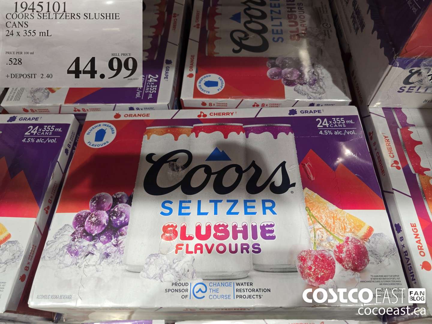 1945101 COORS SELTZERS SLUSHIE CANS 24 X 355 mL $44.99