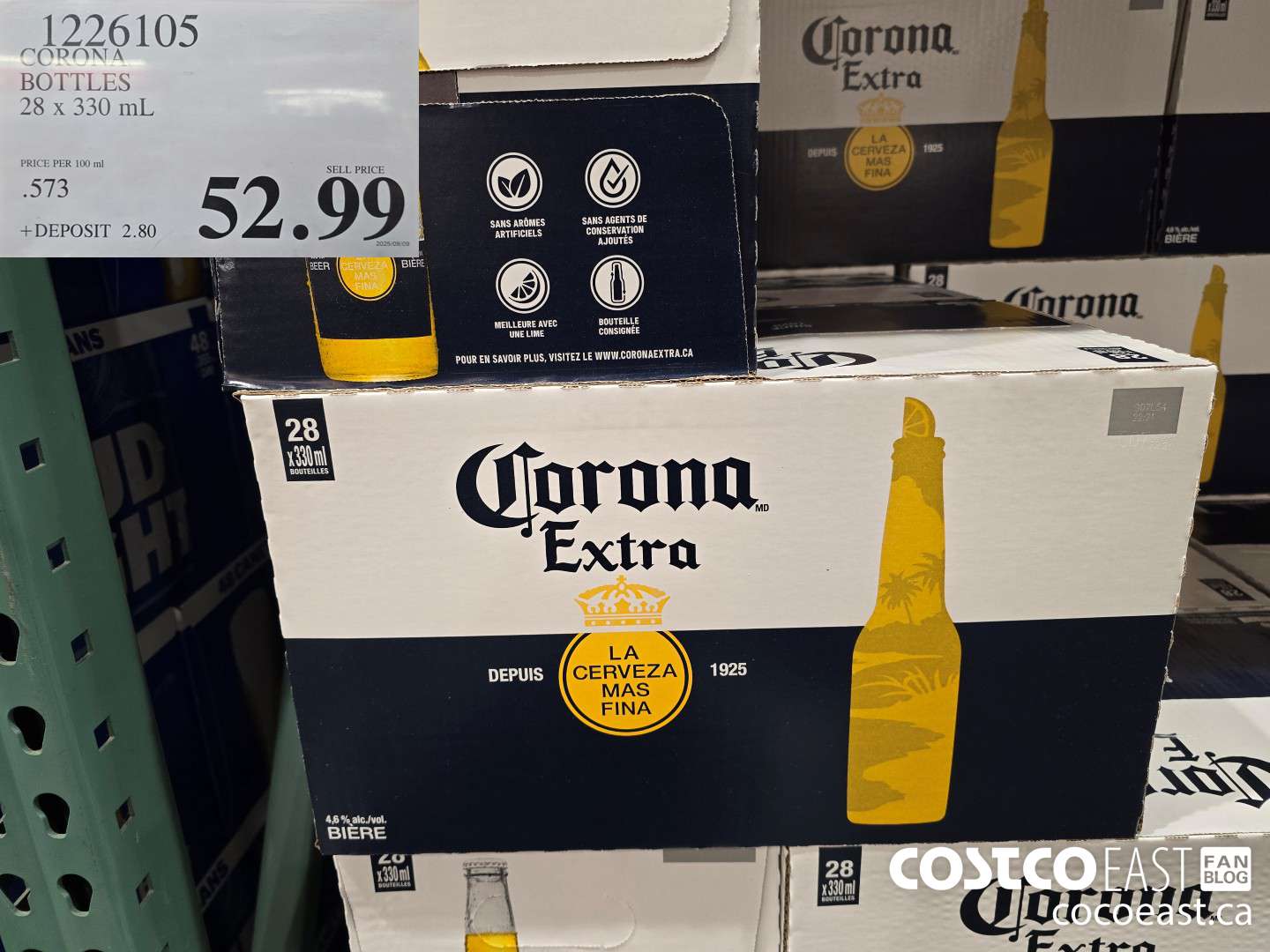 1226105 CORONA BOTTLES 28 x 330 mL $52.99