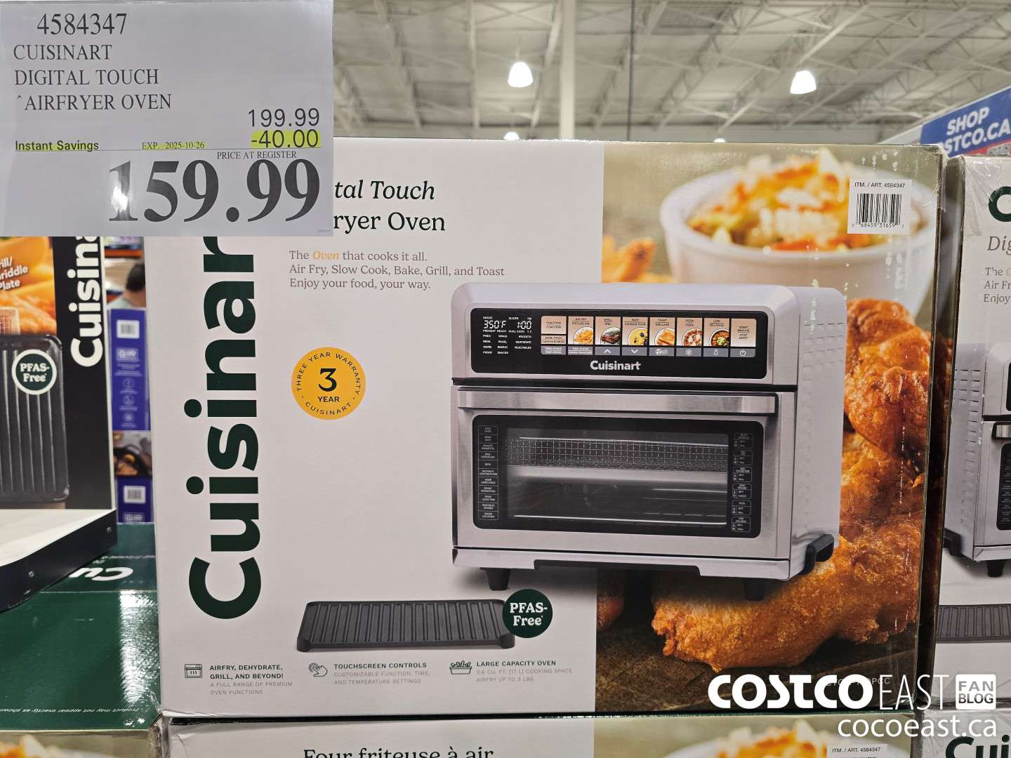 4584347 CUISINART DIGITAL TOUCH AIR FRYER OVEN ($40.00 INSTANT SAVINGS EXPIRES ON 2025-10-26) $159.99