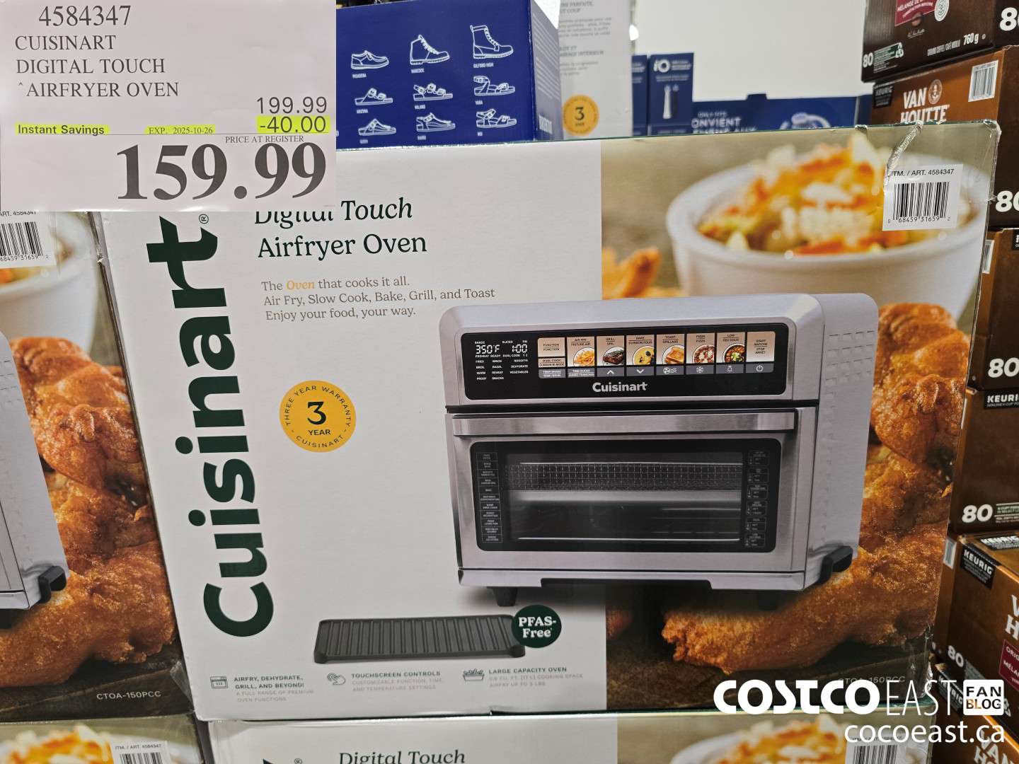 4584347 CUISINART DIGITAL TOUCH AIR FRYER OVEN ($40.00 INSTANT SAVINGS EXPIRES ON 2025-10-26) $159.99