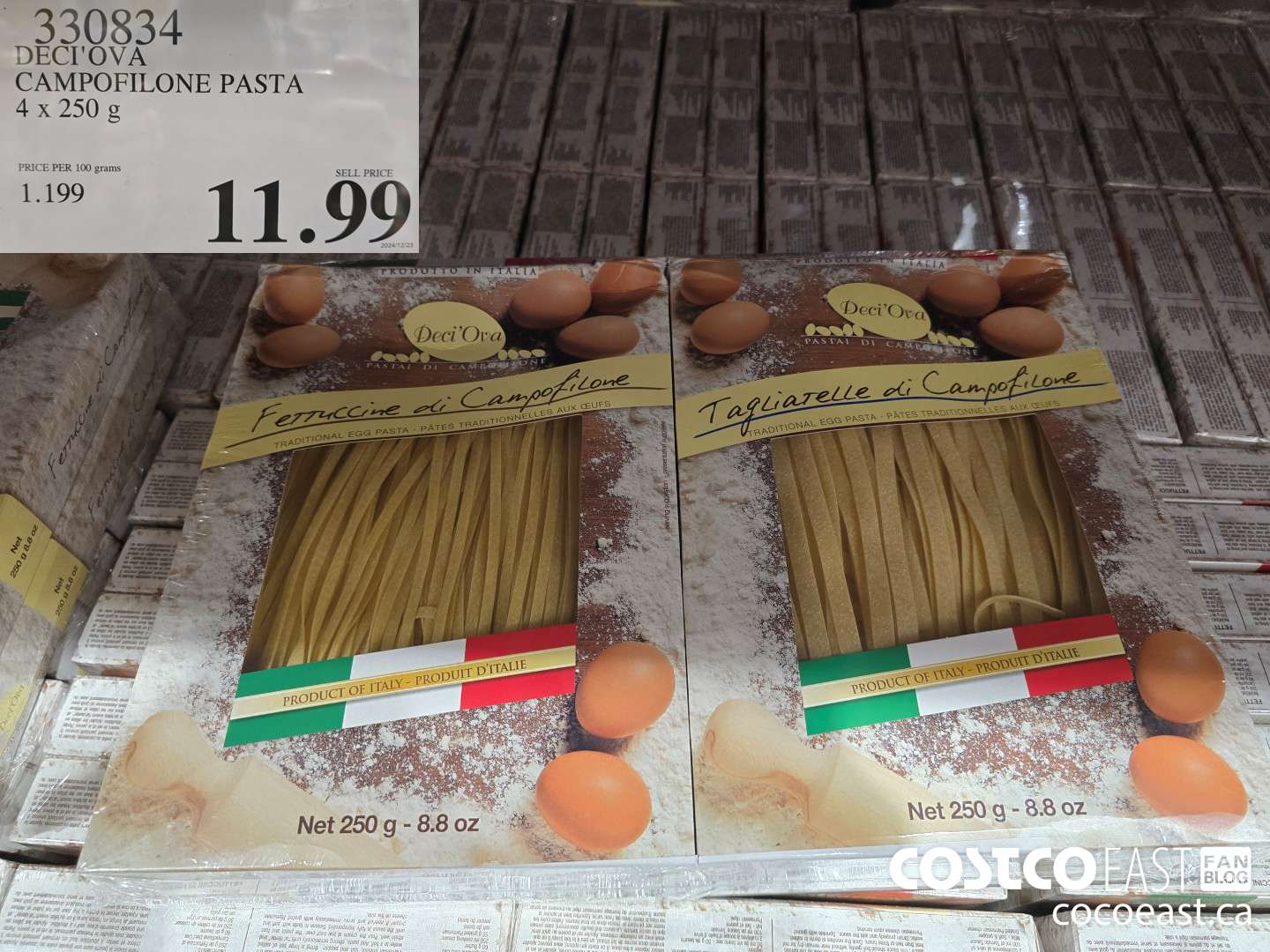 330834 DECI'OVA CAMPOFILONE PASTA 4 x 250 G $11.99
