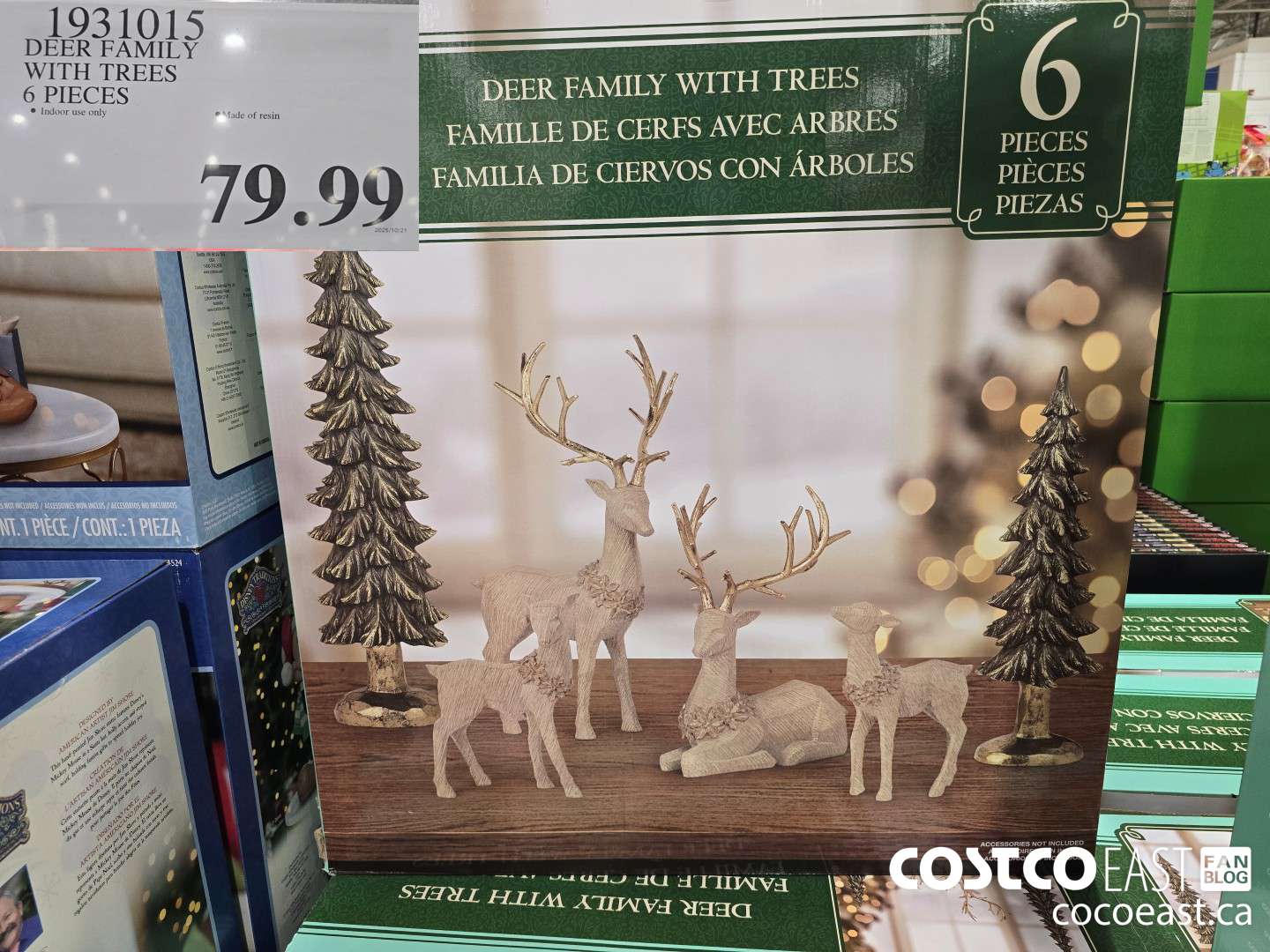 1931015 DEER FAMILY WITH TREES 6 PIECES $79.99