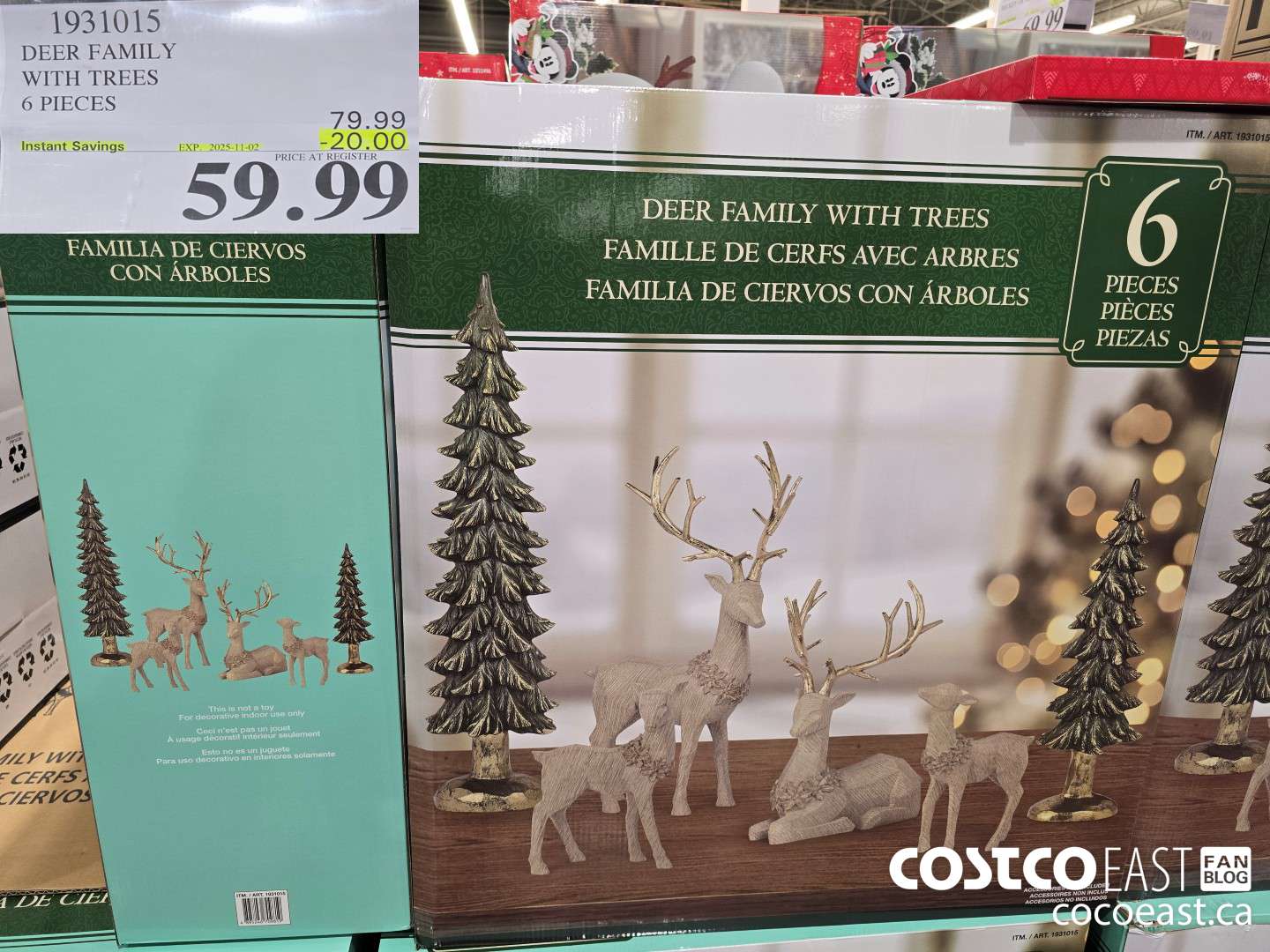 1931015 DEER FAMILY WITH TREES 6 PIECES ($20.00 INSTANT SAVINGS EXPIRES ON 2025-11-02) $59.99