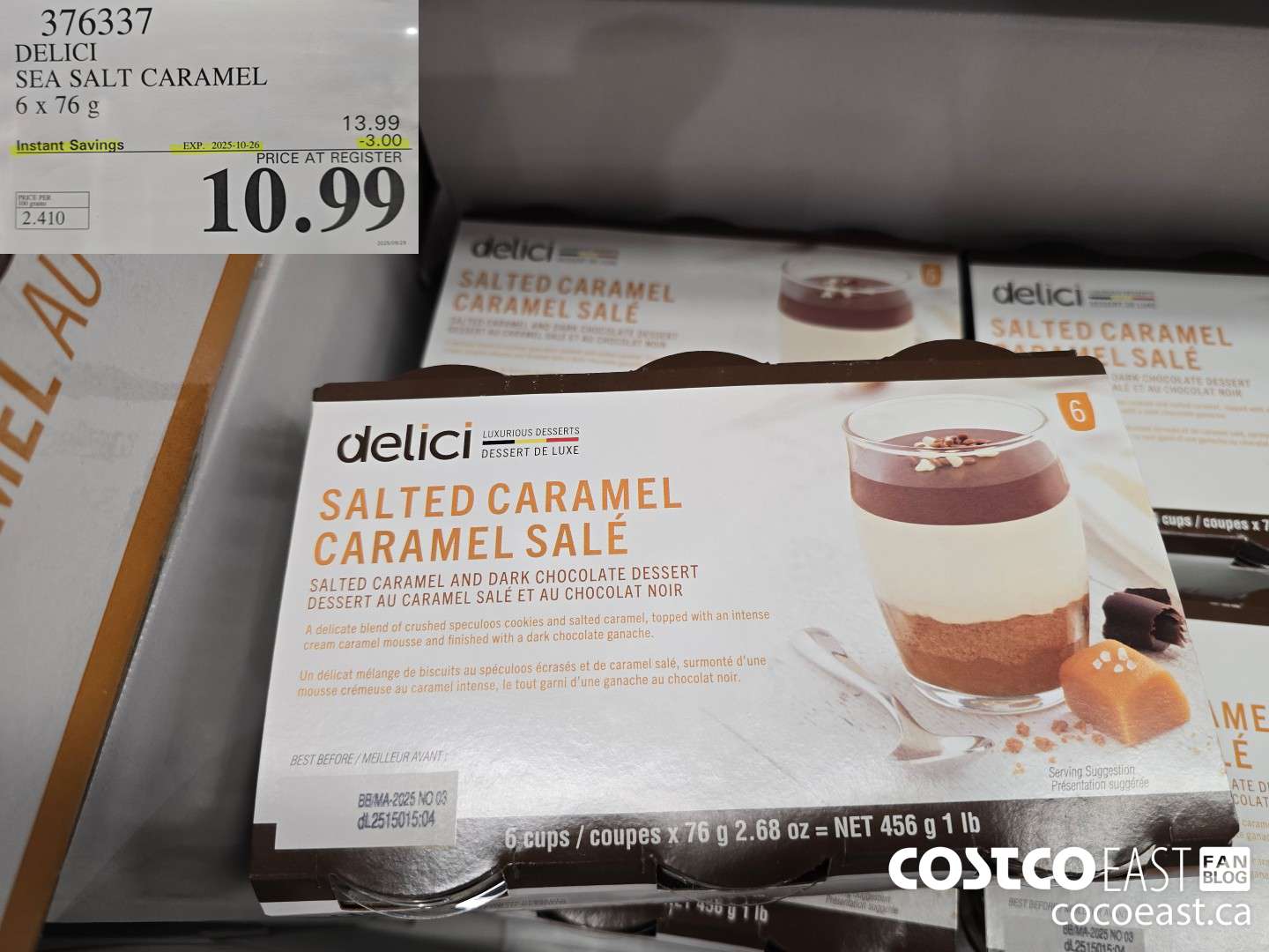 376337 DELICI SEA SALT CARAMEL 6 x 76 G ($3.00 INSTANT SAVINGS EXPIRES ON 2025-10-26) $10.99