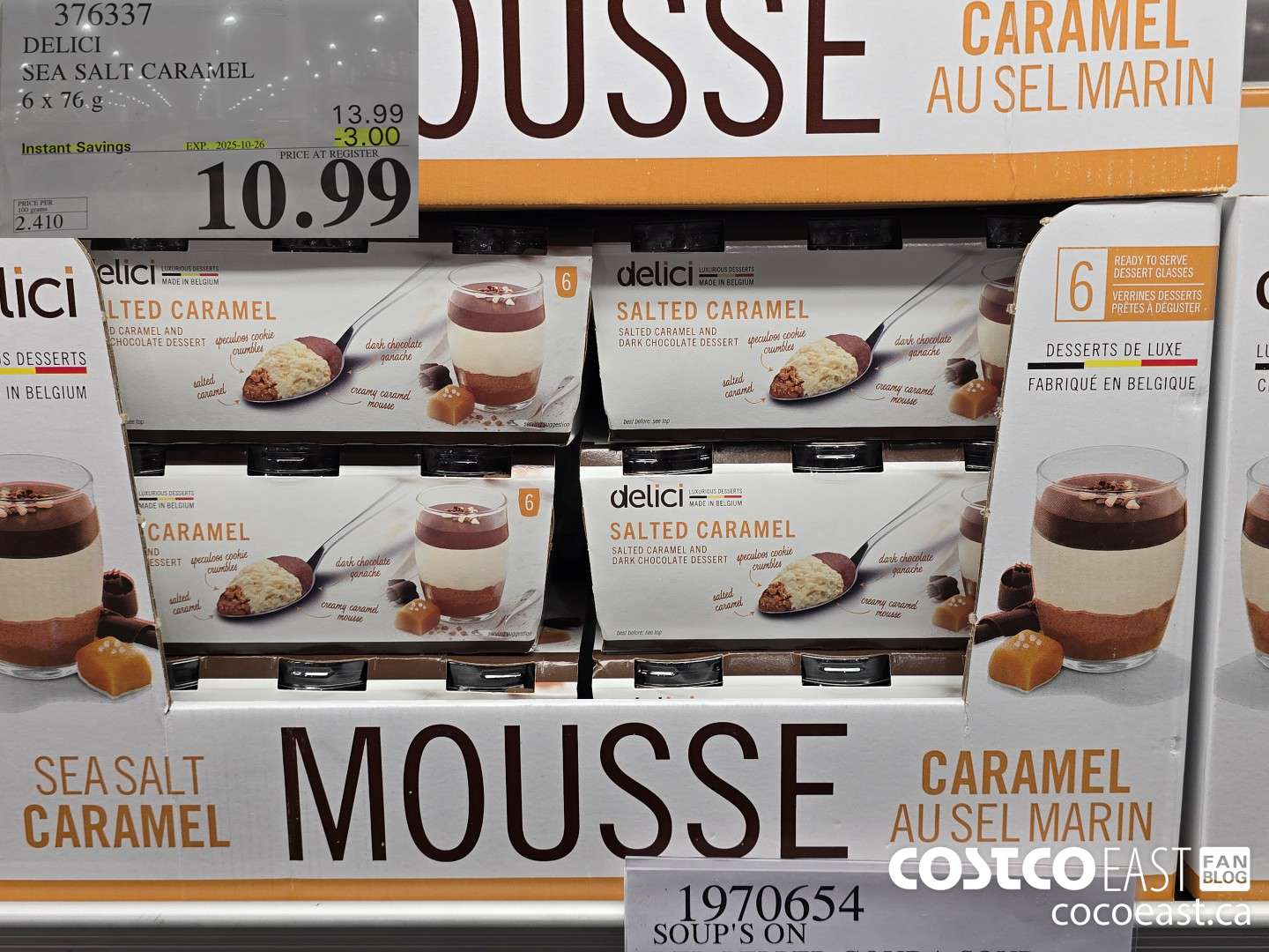 376337 DELICI SEA SALT CARAMEL 6 x 76 G ($3.00 INSTANT SAVINGS EXPIRES ON 2025-10-26) $10.99