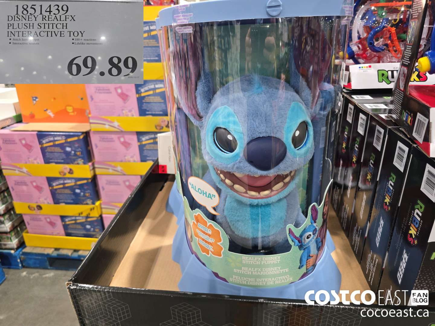 1851439 DISNEY REALFX PLUSH STITCH INTERACTIVE TOY $69.89