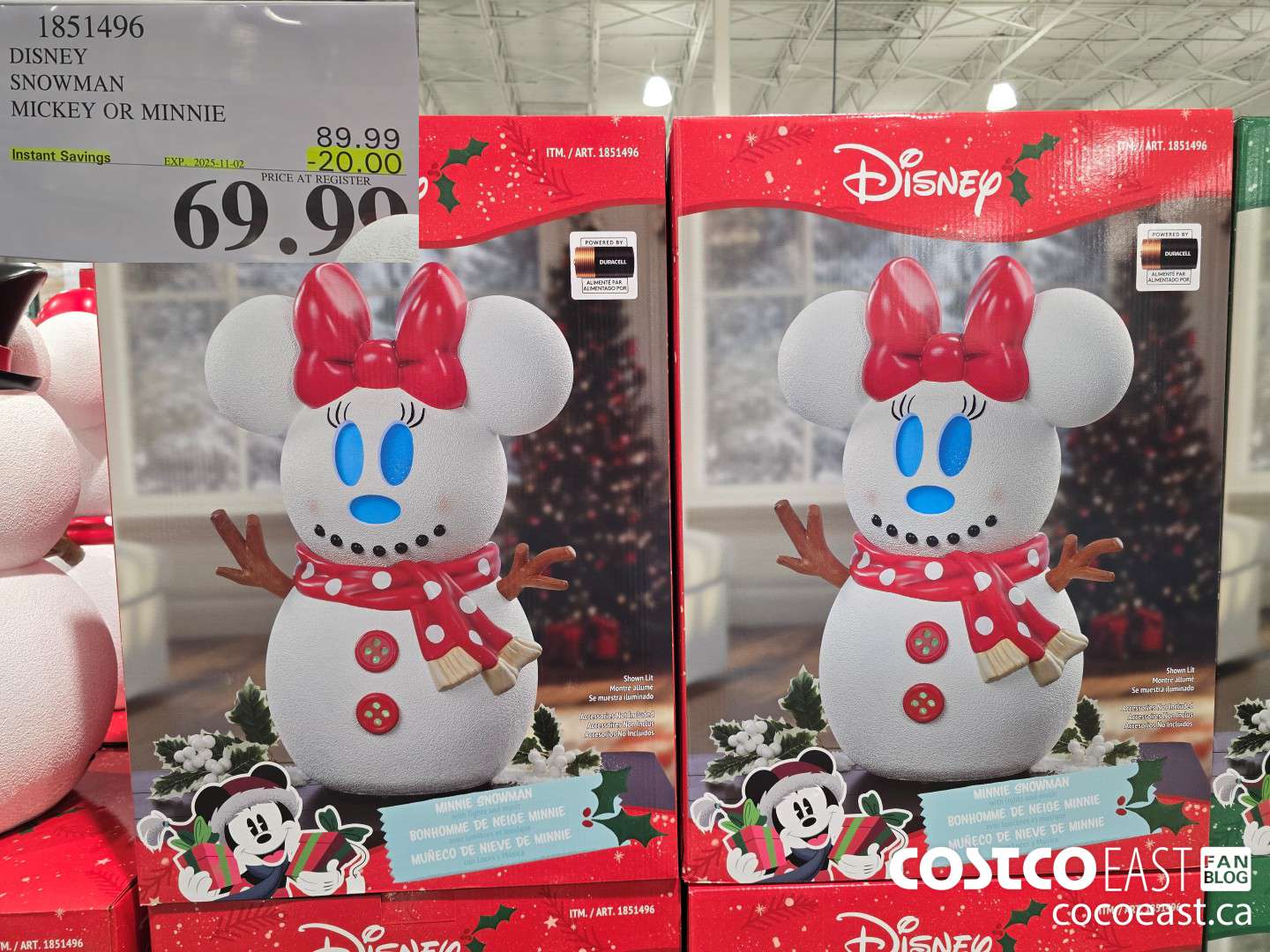 1851496 DISNEY SNOWMAN MICKEY AND MINNIE ($20.00 INSTANT SAVINGS EXPIRES ON 2025-11-02) $69.99