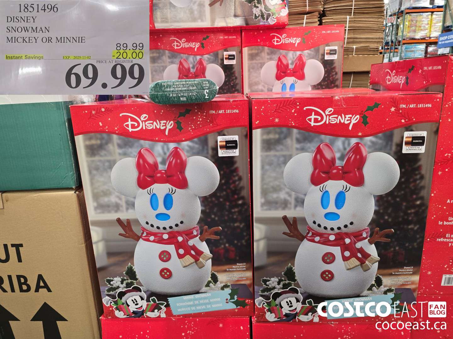 1851496 DISNEY SNOWMAN MICKEY AND MINNIE ($20.00 INSTANT SAVINGS EXPIRES ON 2025-11-02) $69.99