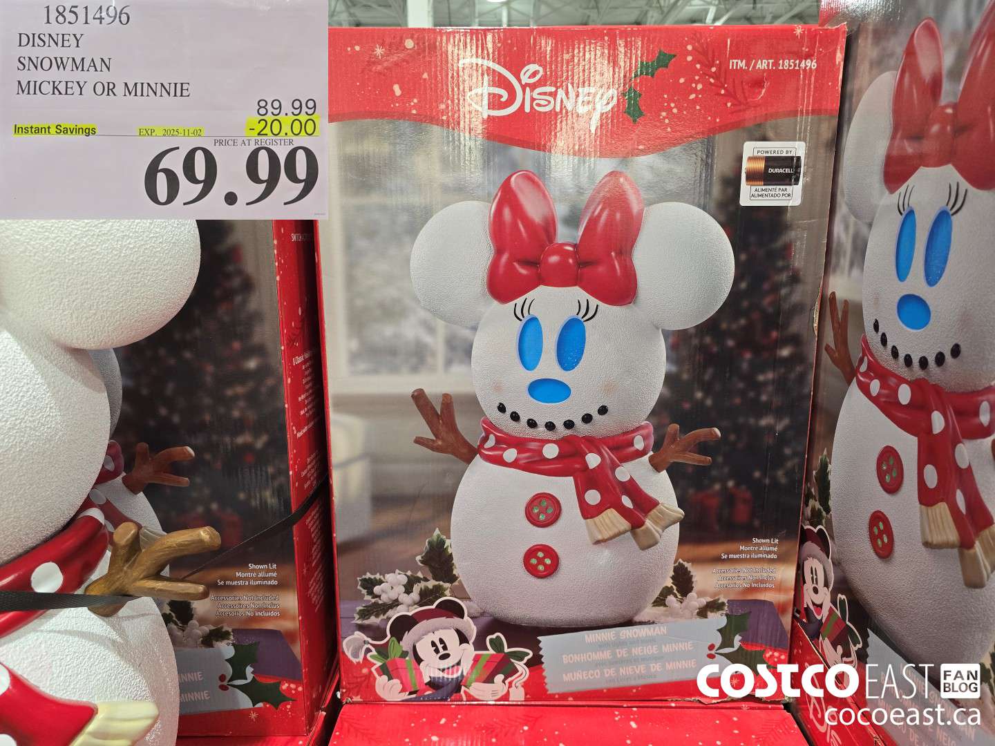1851496 DISNEY SNOWMAN MICKEY AND MINNIE ($20.00 INSTANT SAVINGS EXPIRES ON 2025-11-02) $69.99
