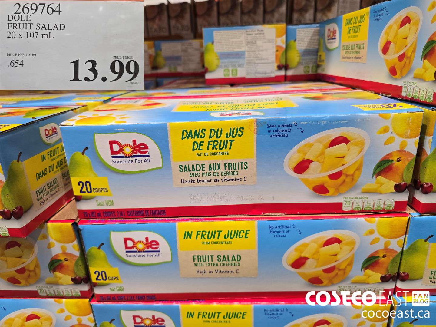 269764 DOLE FRUIT SALAD 20 x 107 mL $13.99