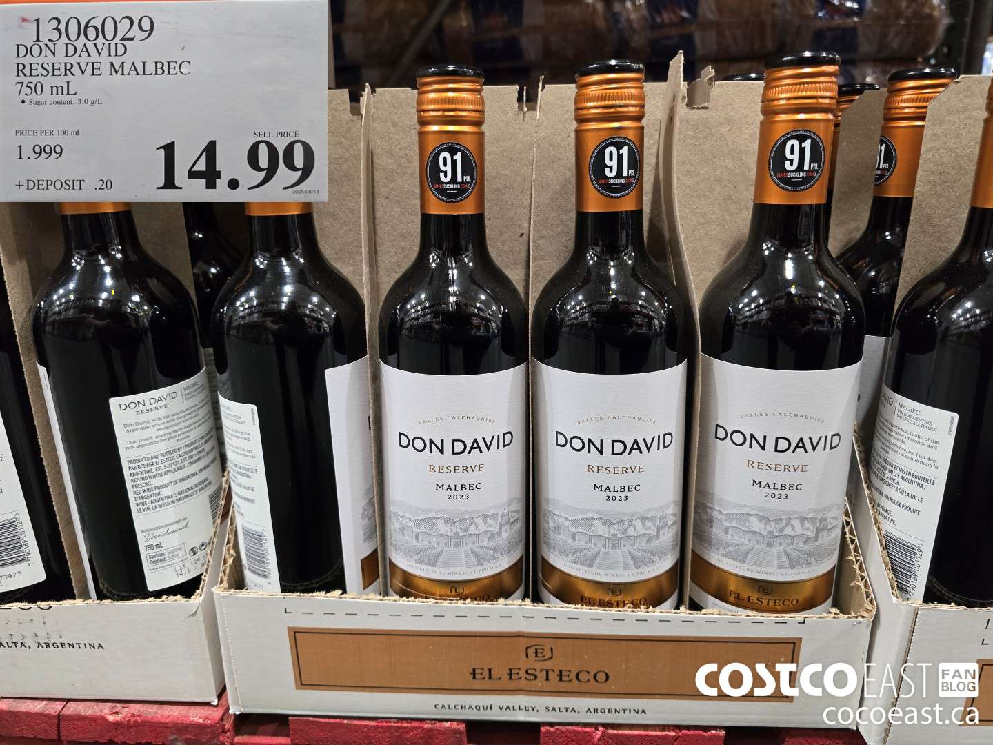 1306029 DON DAVID RESERVE MALBEC 750 ML $14.99