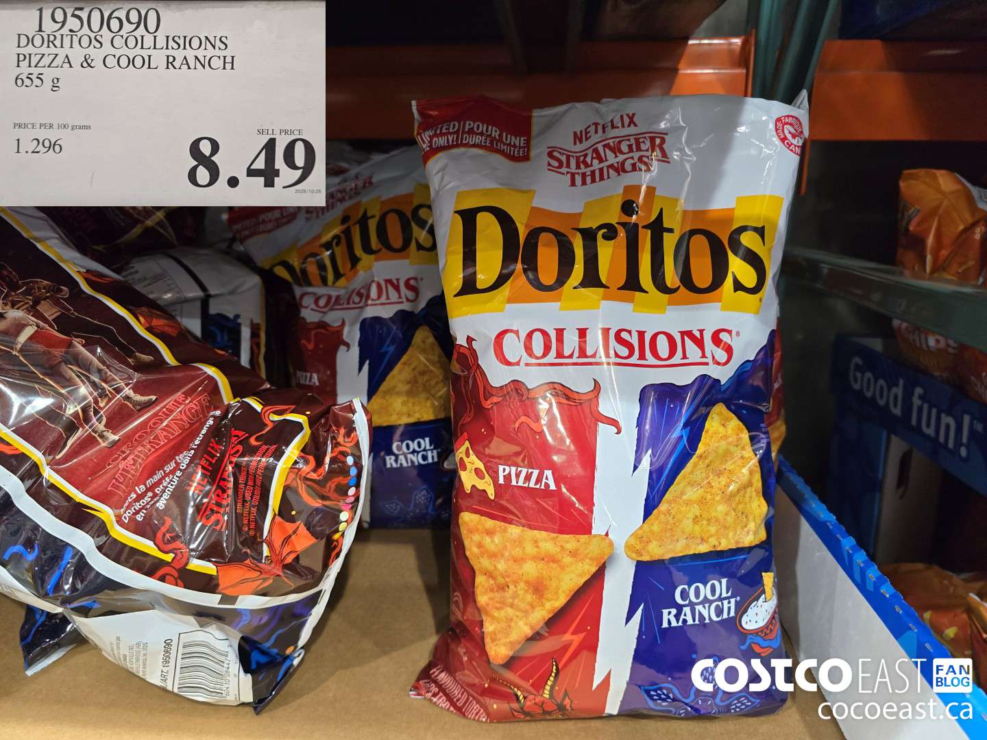 1950690 DORITOS COLLISIONS PIZZA & COOL RANCH 655 g $8.49