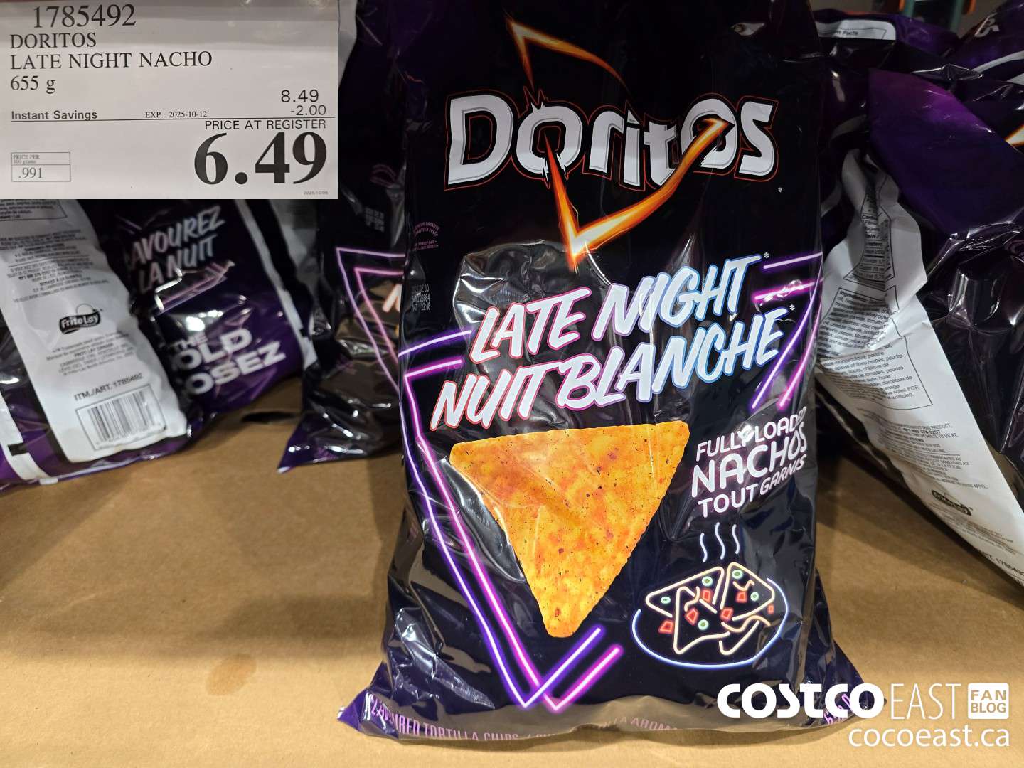 1785492 DORITOS LATE NIGHT NACHO 655 g ($2.00 INSTANT SAVINGS EXPIRES ON 2025-10-12) $6.49